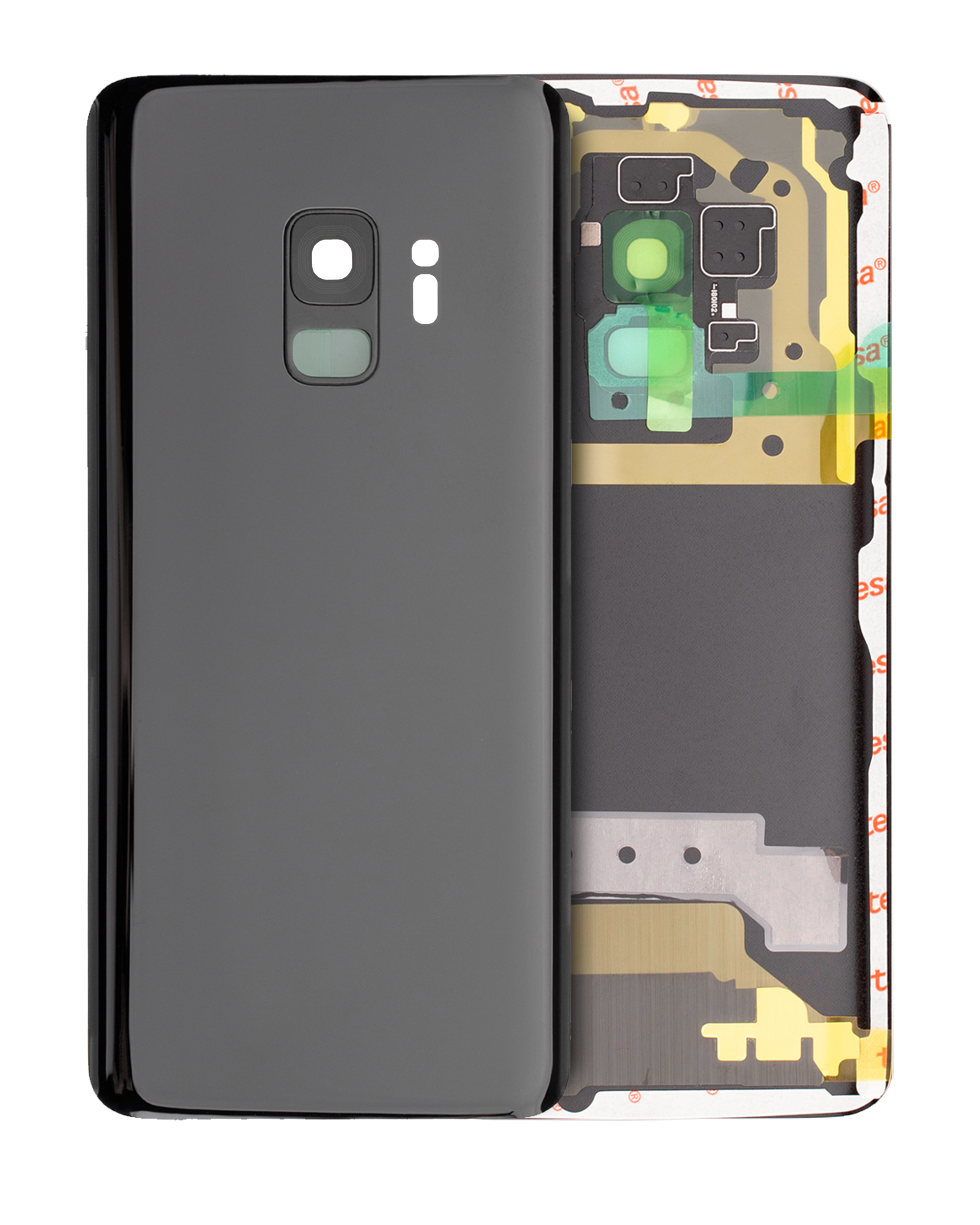Glass Back Cover with Camera Lens for Samsung Galaxy S9 (without Logo) (Aftermarket Plus) (Midnight Black)