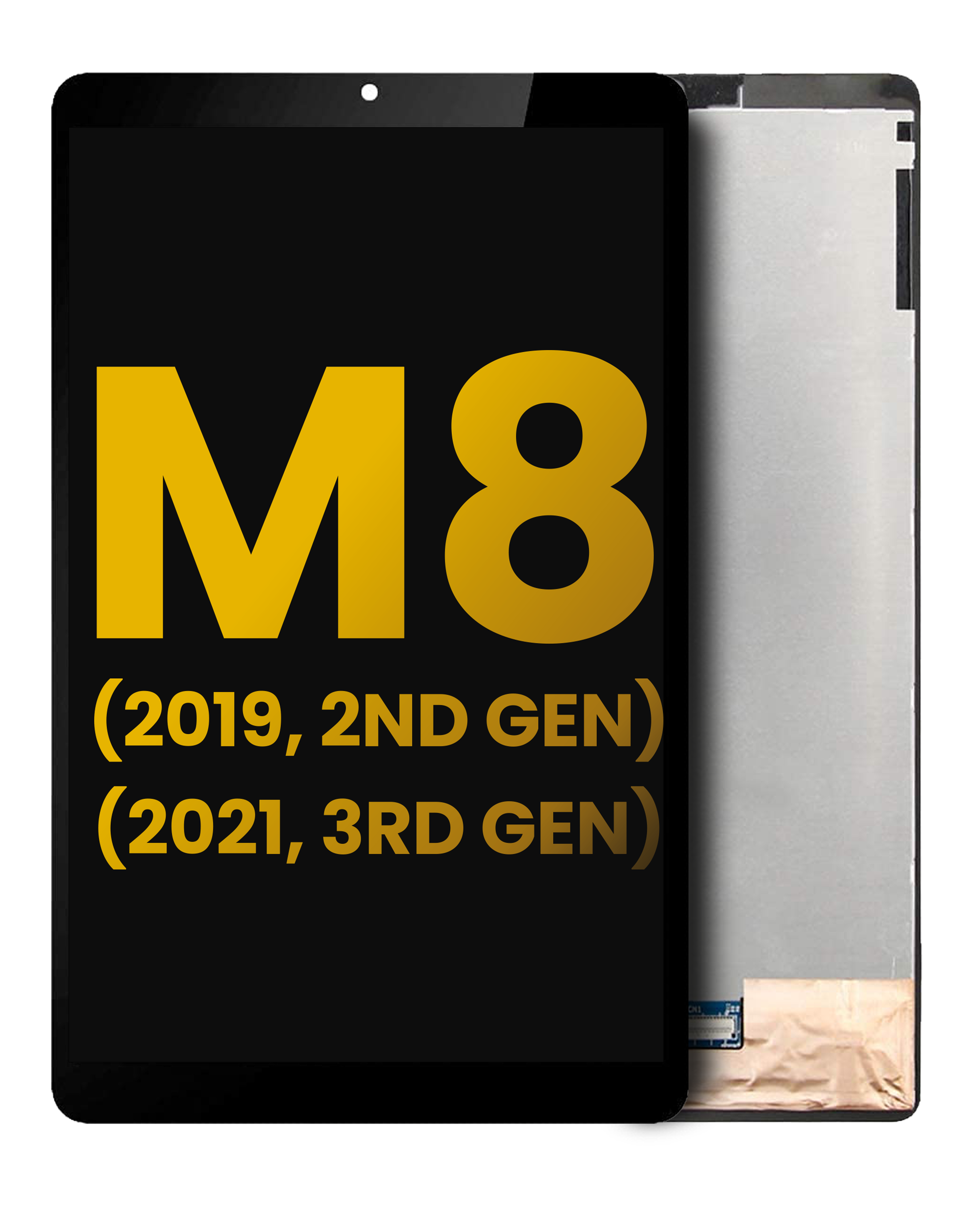 Frameless LCD Display for Lenovo Tab M8 (2nd Gen / 3rd Gen) (Refurbished) (Black)