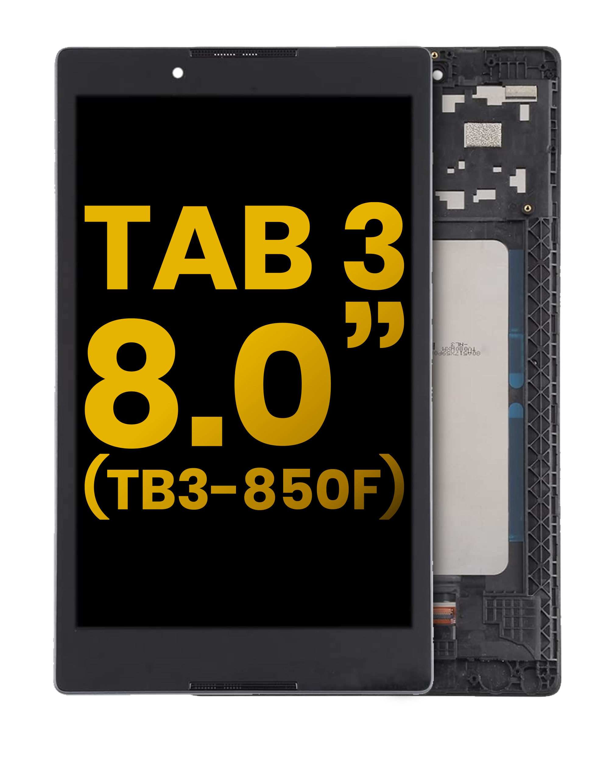 LCD-Display mit Rahmen für Lenovo Tab 3 TB3-850 HD Denim Black Refurbished