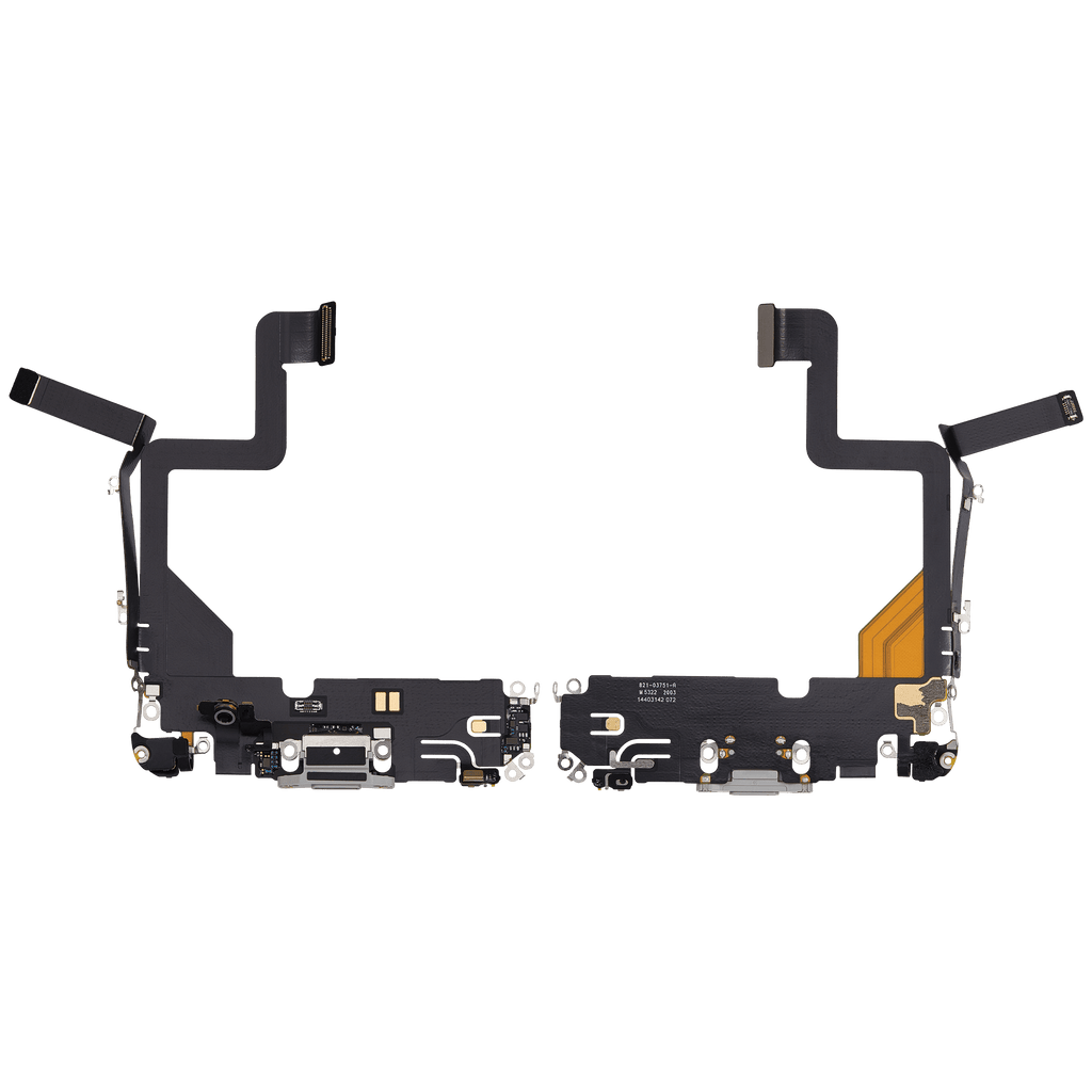 Charging Port Flex Cable for iPhone 14 Pro (OEM Pull, Used, Silver)