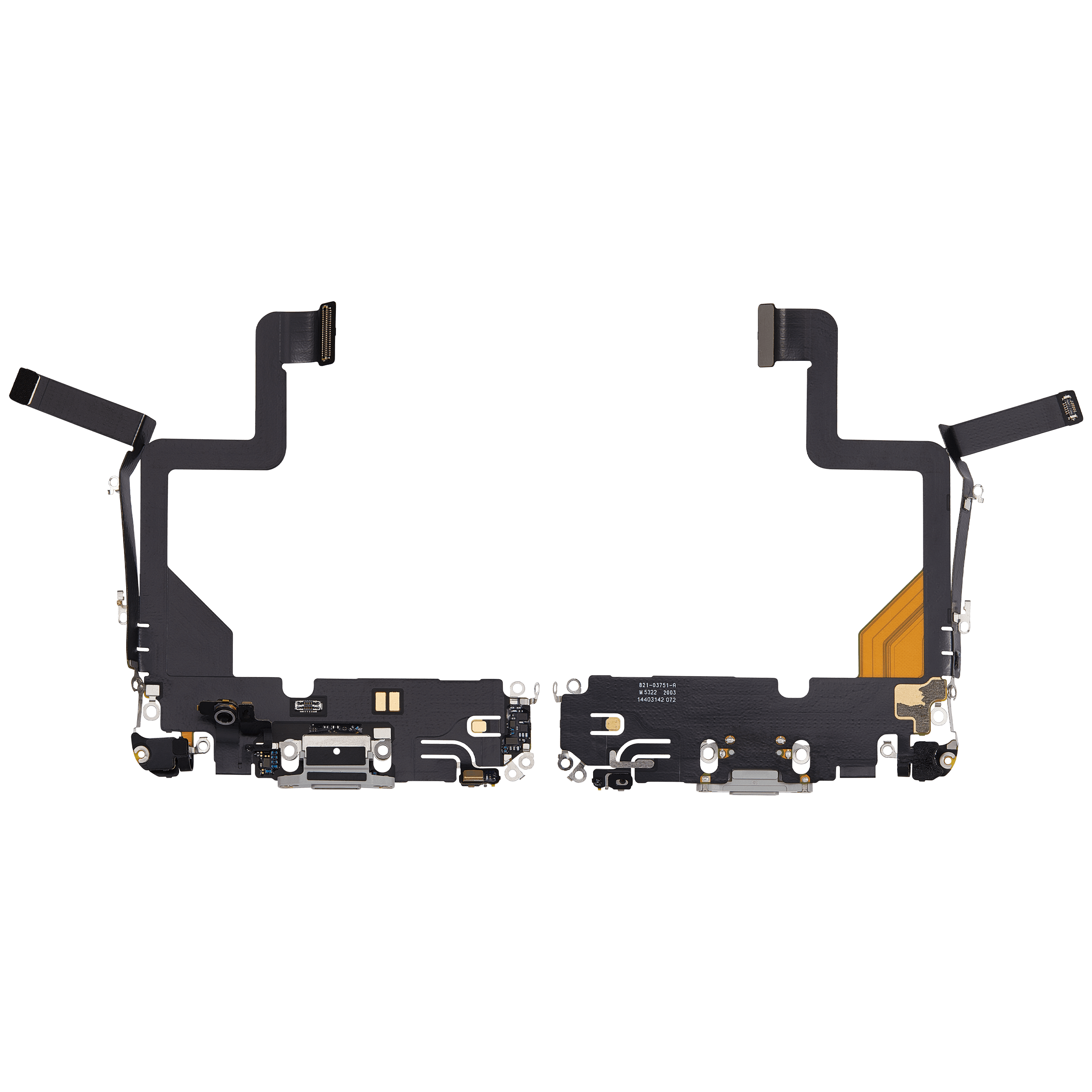 Charging Port Flex Cable for iPhone 14 Pro (OEM Pull, Used, Silver)