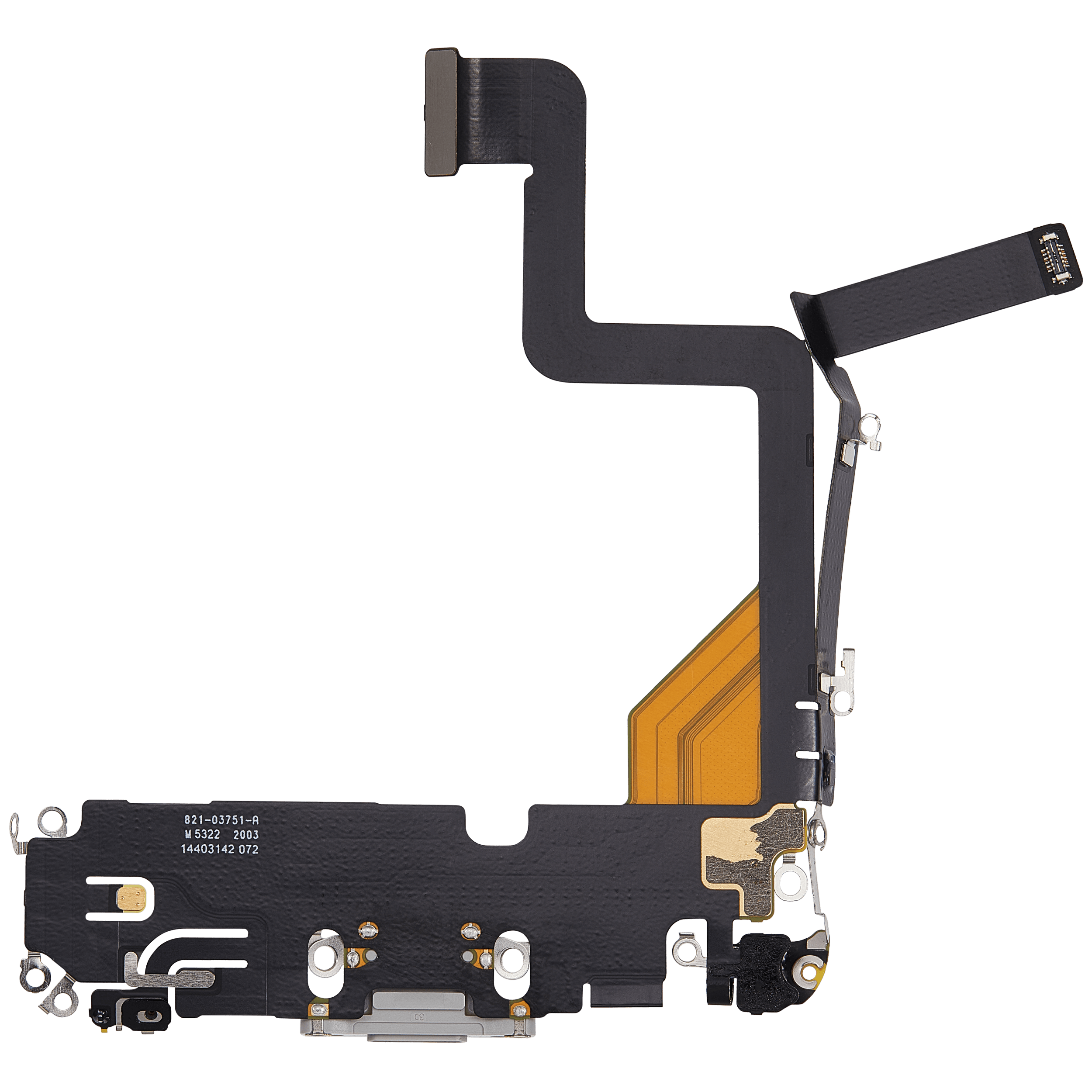 Charging Port Flex Cable for iPhone 14 Pro (OEM Pull, Used, Silver)