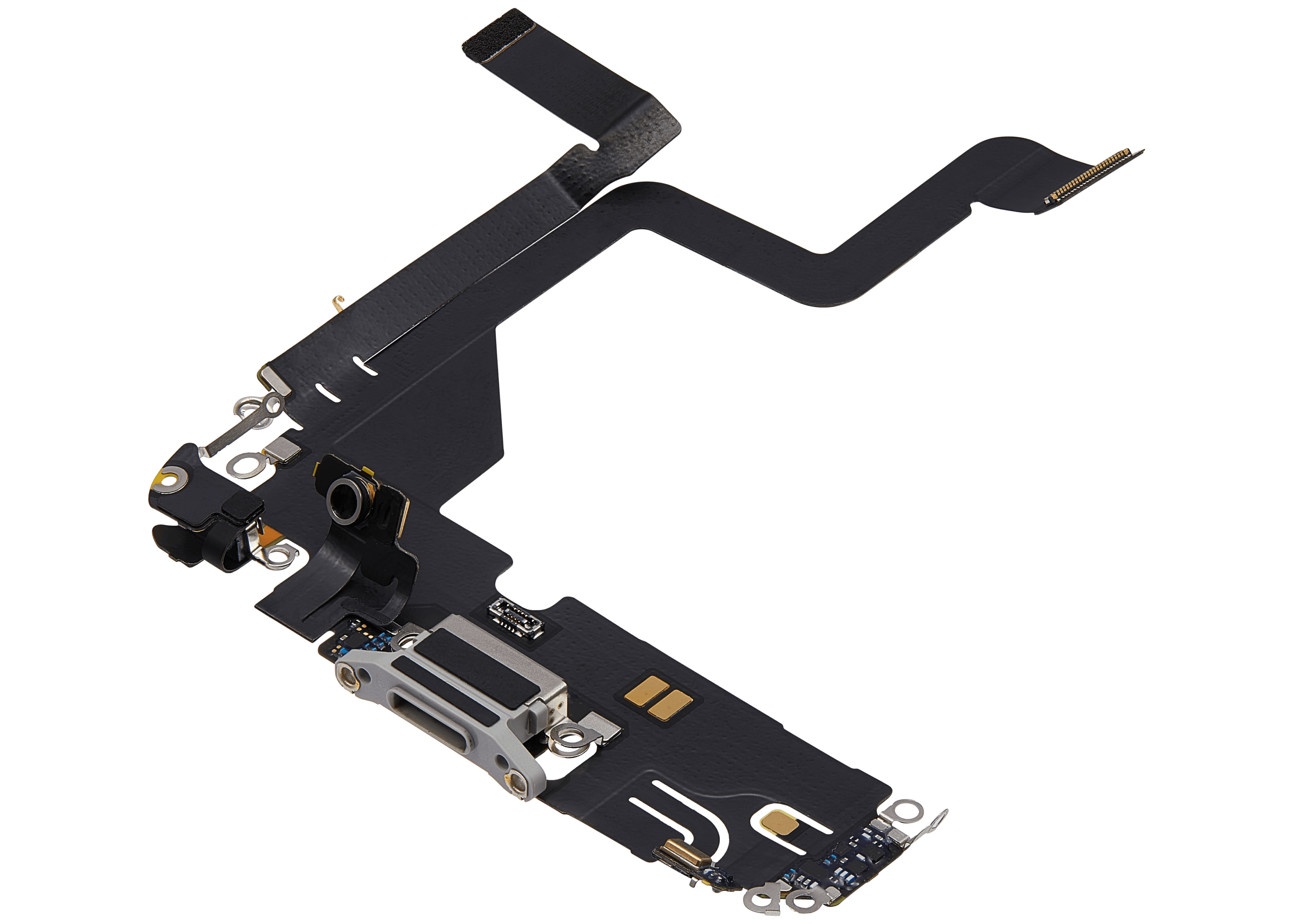 Charging Port Flex Cable for iPhone 14 Pro (OEM Pull, Used, Silver)