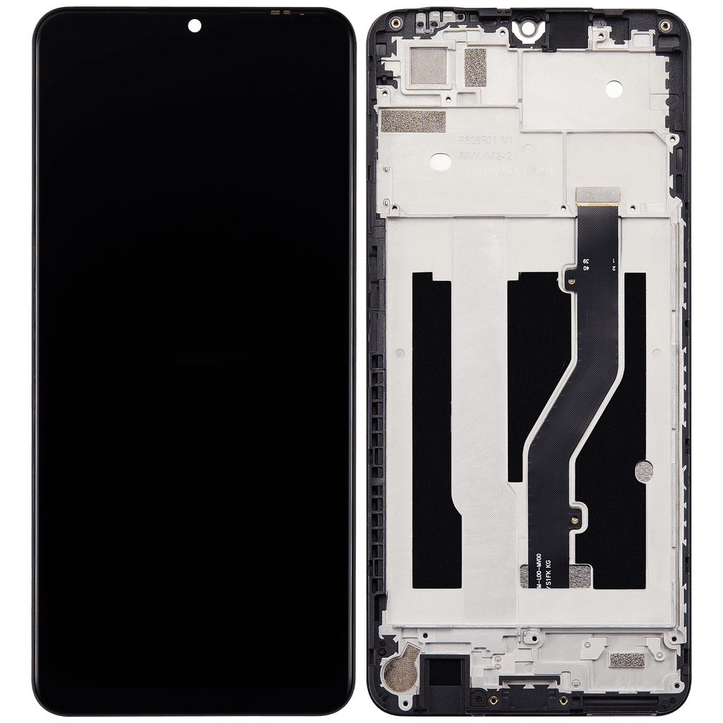 LCD-Komplettdisplay mit Rahmen für ZTE Blade A72 A7040 Refurbished Space Grau