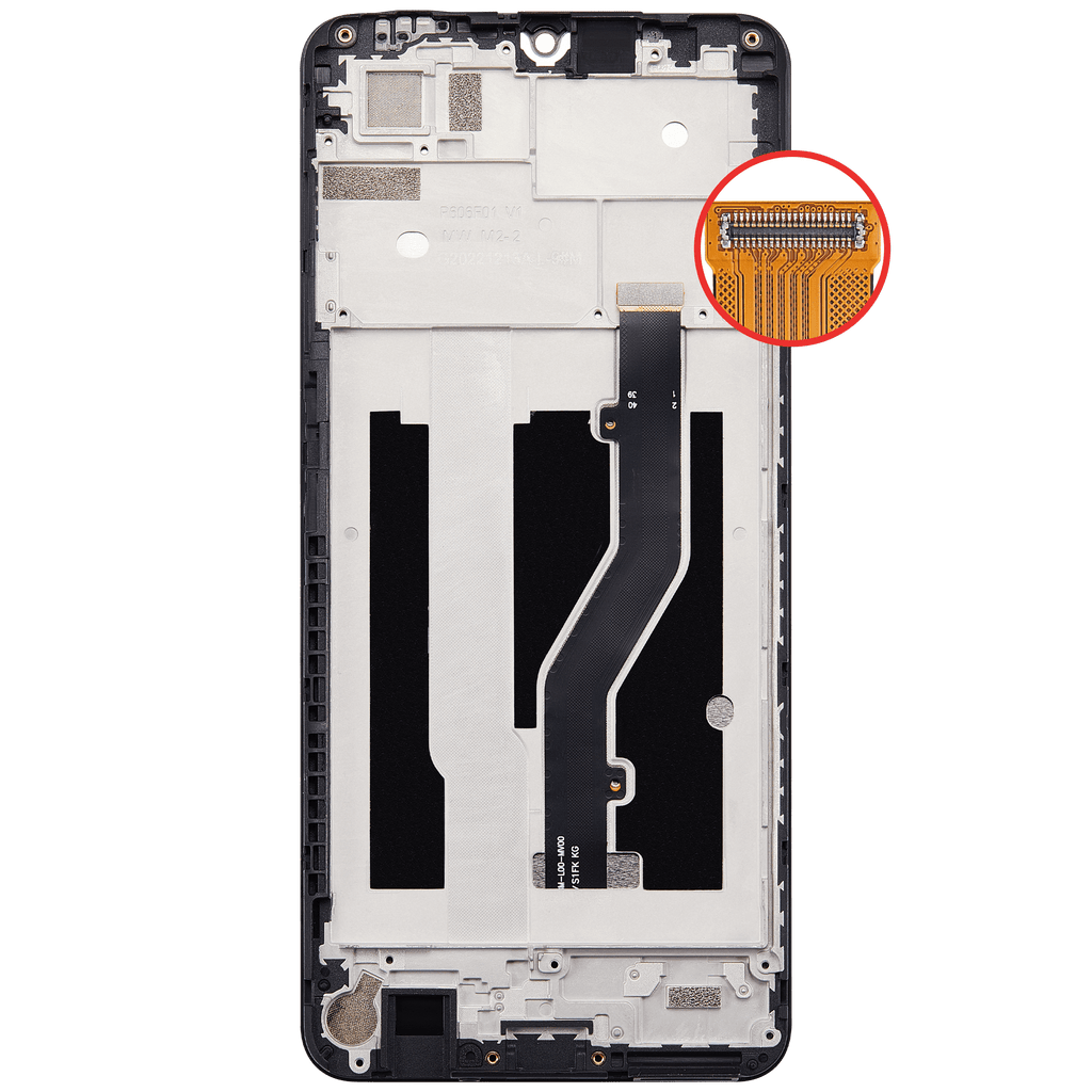 LCD-Komplettdisplay mit Rahmen für ZTE Blade A72 A7040 Refurbished Space Grau