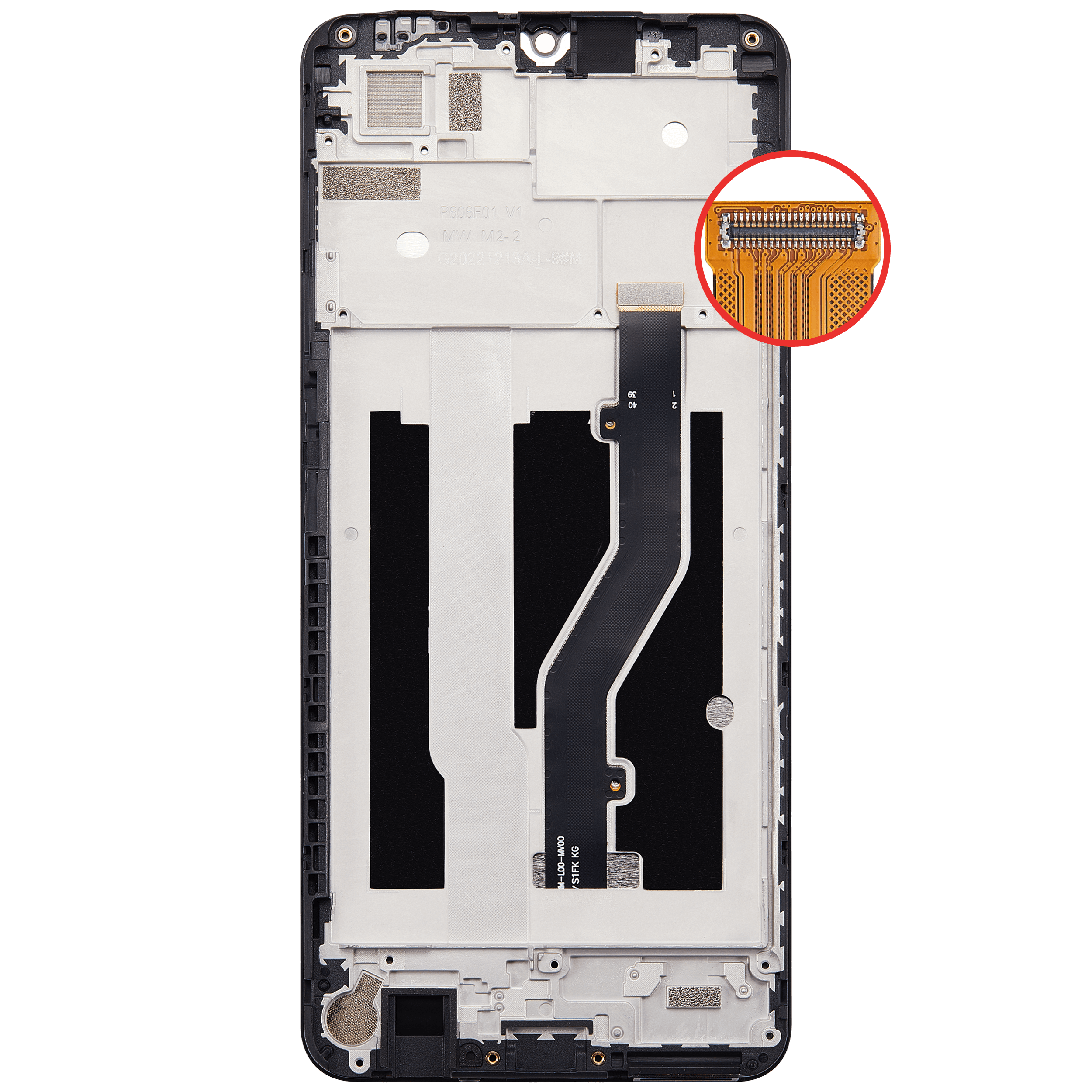 LCD-Komplettdisplay mit Rahmen für ZTE Blade A72 A7040 Refurbished Space Grau