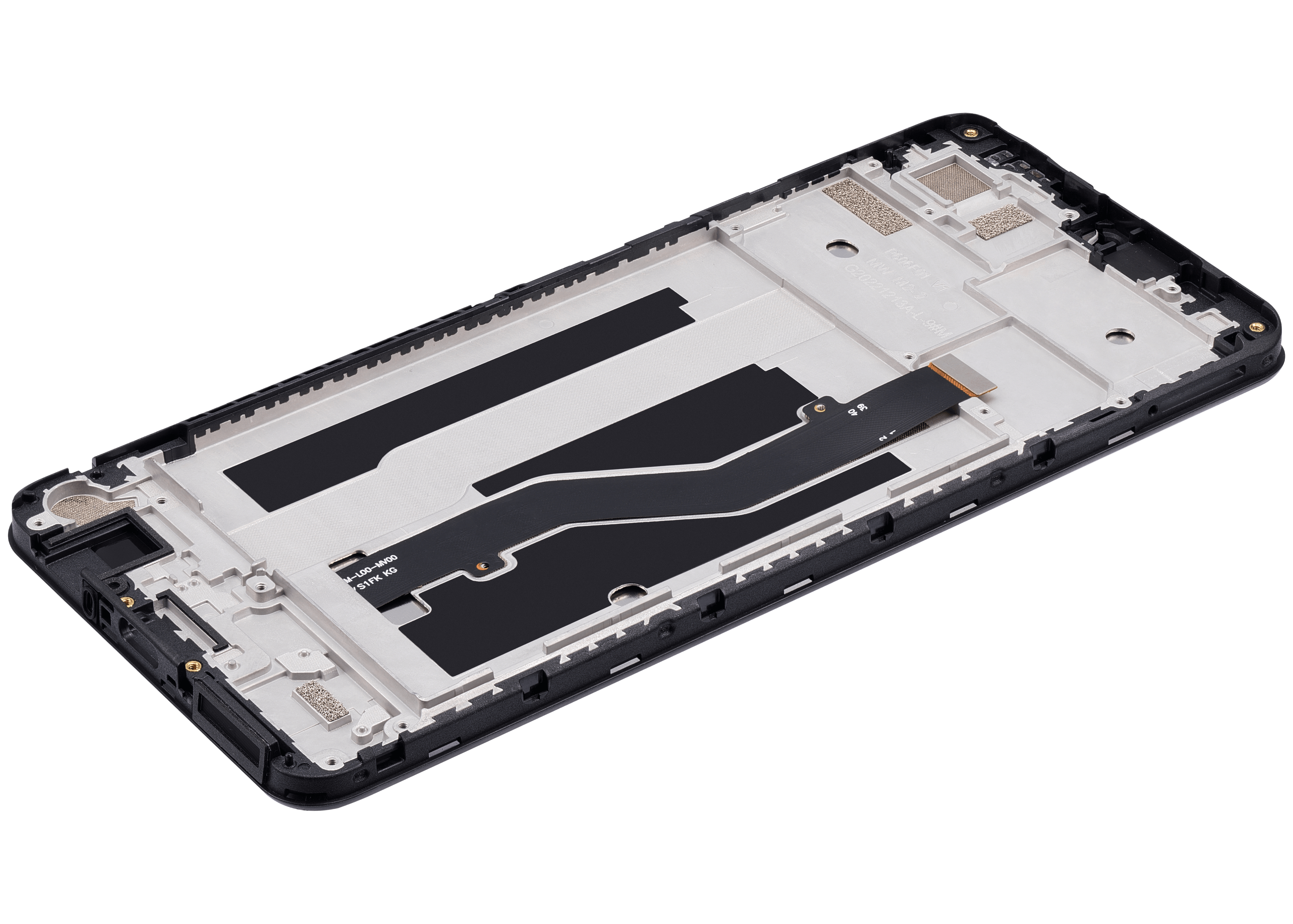 LCD-Komplettdisplay mit Rahmen für ZTE Blade A72 A7040 Refurbished Space Grau