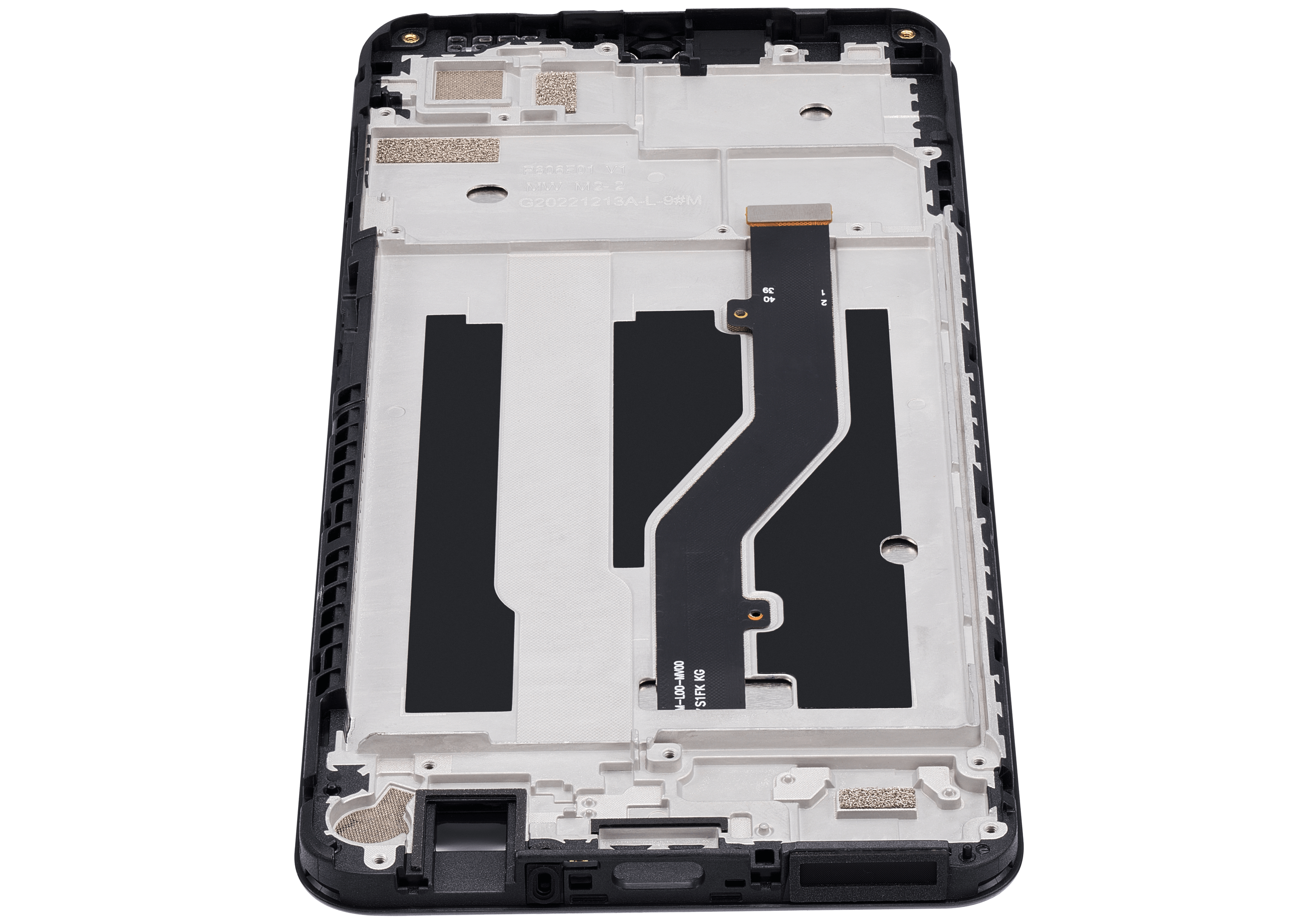 LCD-Komplettdisplay mit Rahmen für ZTE Blade A72 A7040 Refurbished Space Grau