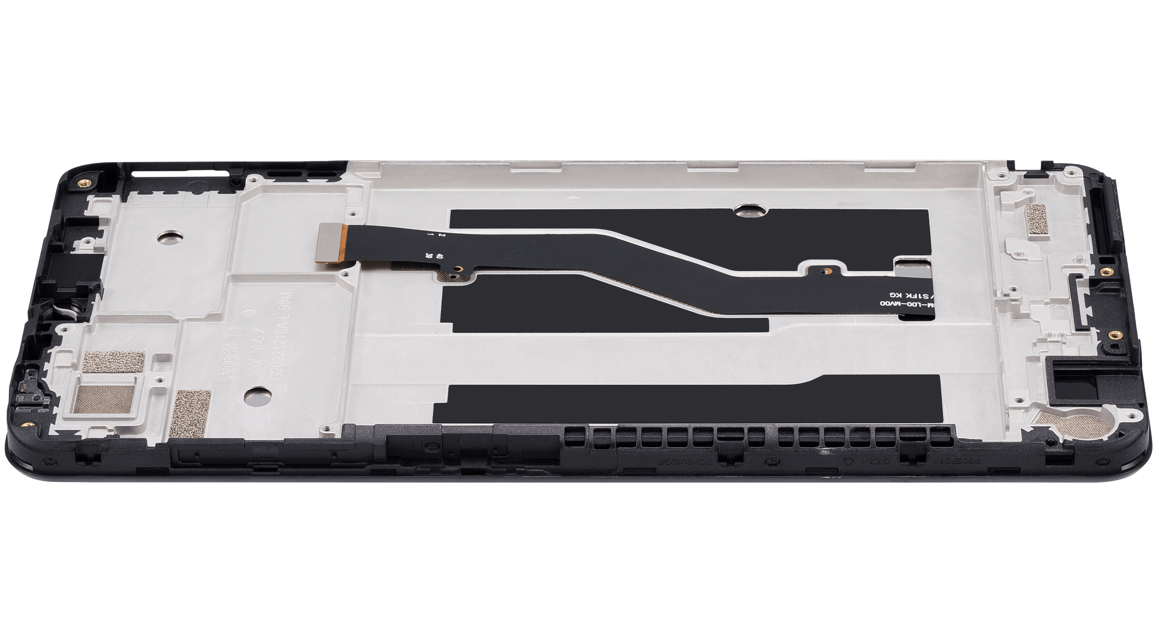 LCD-Komplettdisplay mit Rahmen für ZTE Blade A72 A7040 Refurbished Space Grau