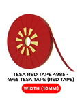 Doppelseitiges Polyester-Klebeband Rot (10 mm x 25 m) Tesa Modell 4965