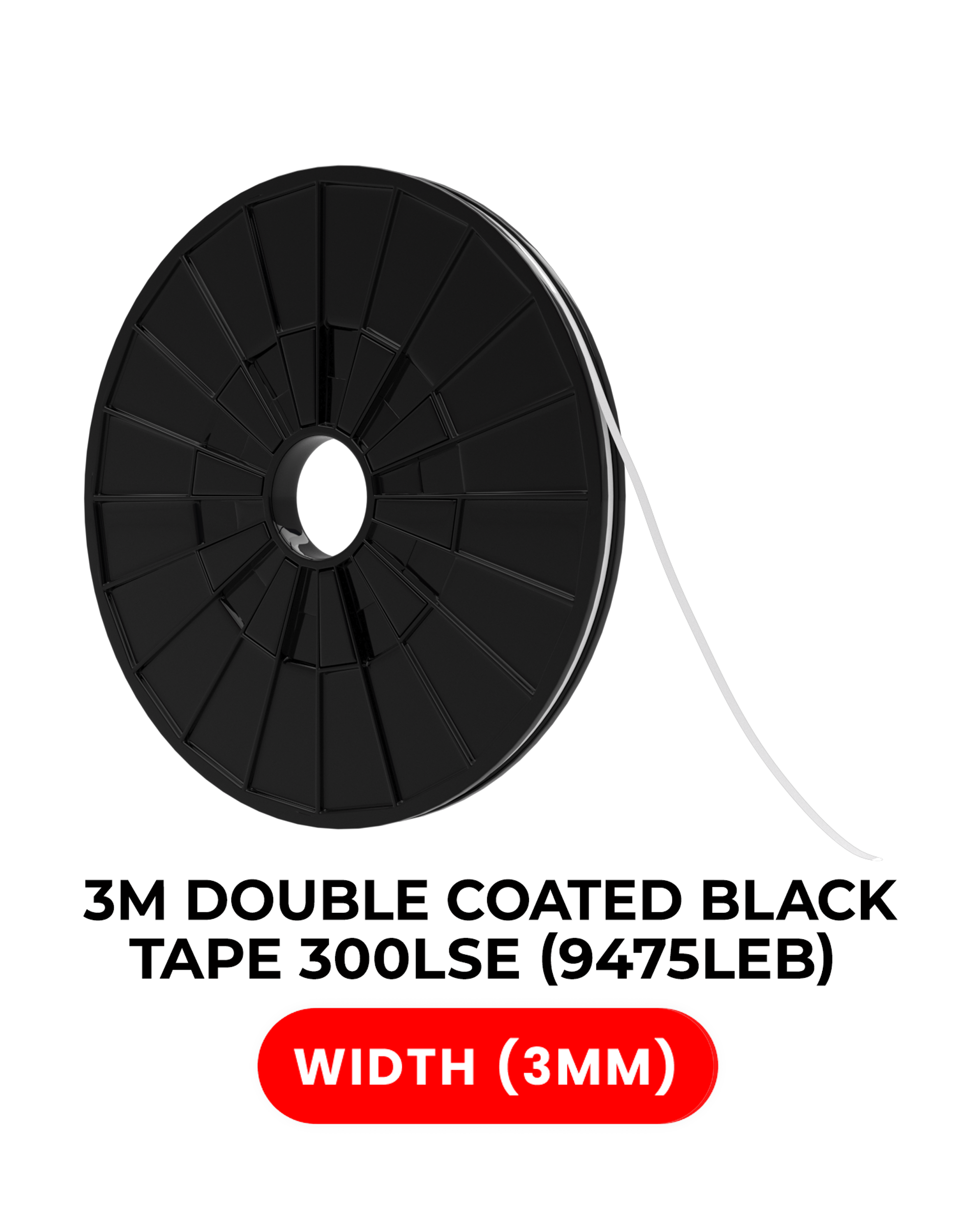 Double-Sided High-Strength Polyester Tape 300LSE (3 mm x 25 m) (3M Model # 9475LEB)