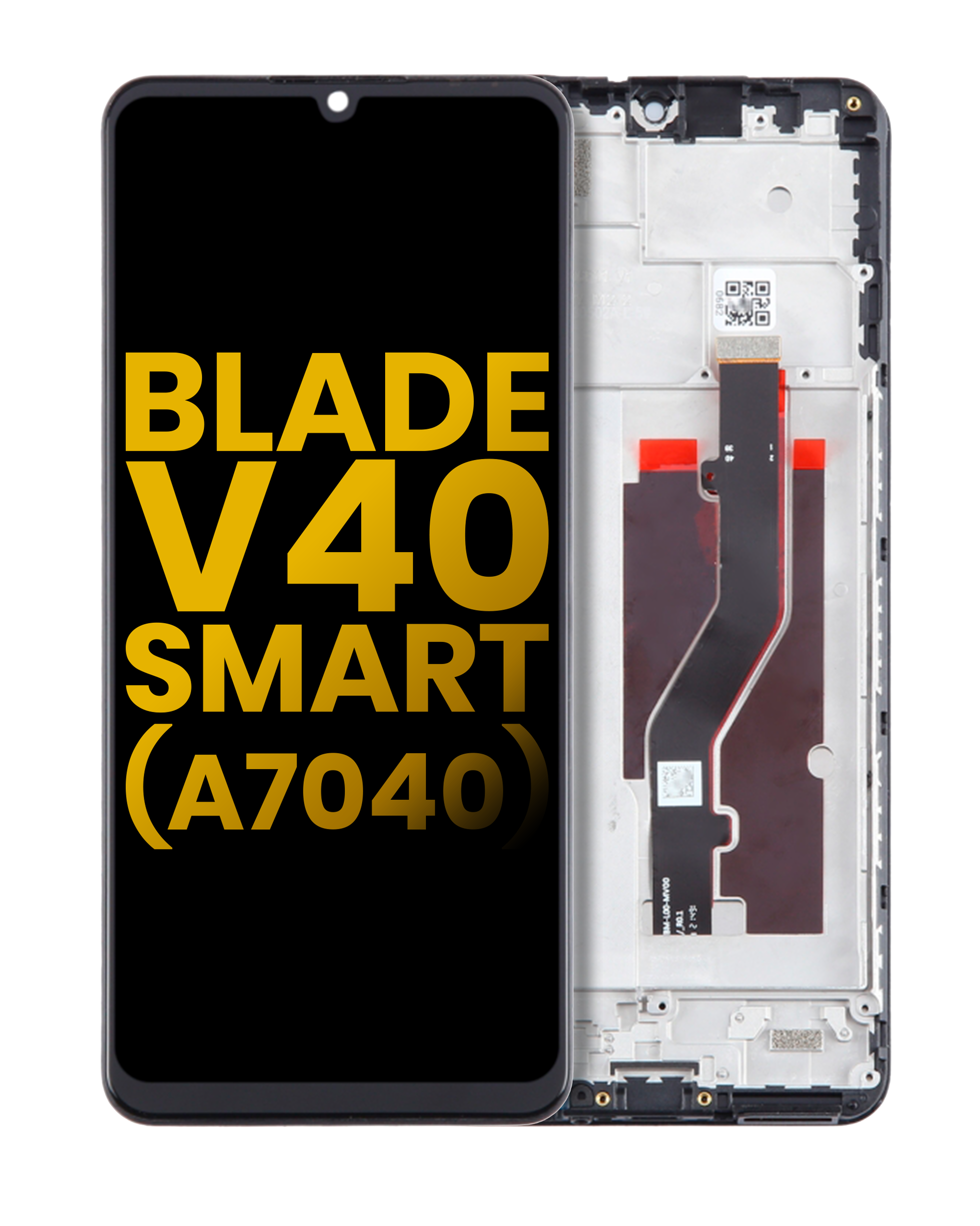 LCD-Display mit Rahmen für ZTE Blade V40 Smart (Refurbished) (Alle Farben)