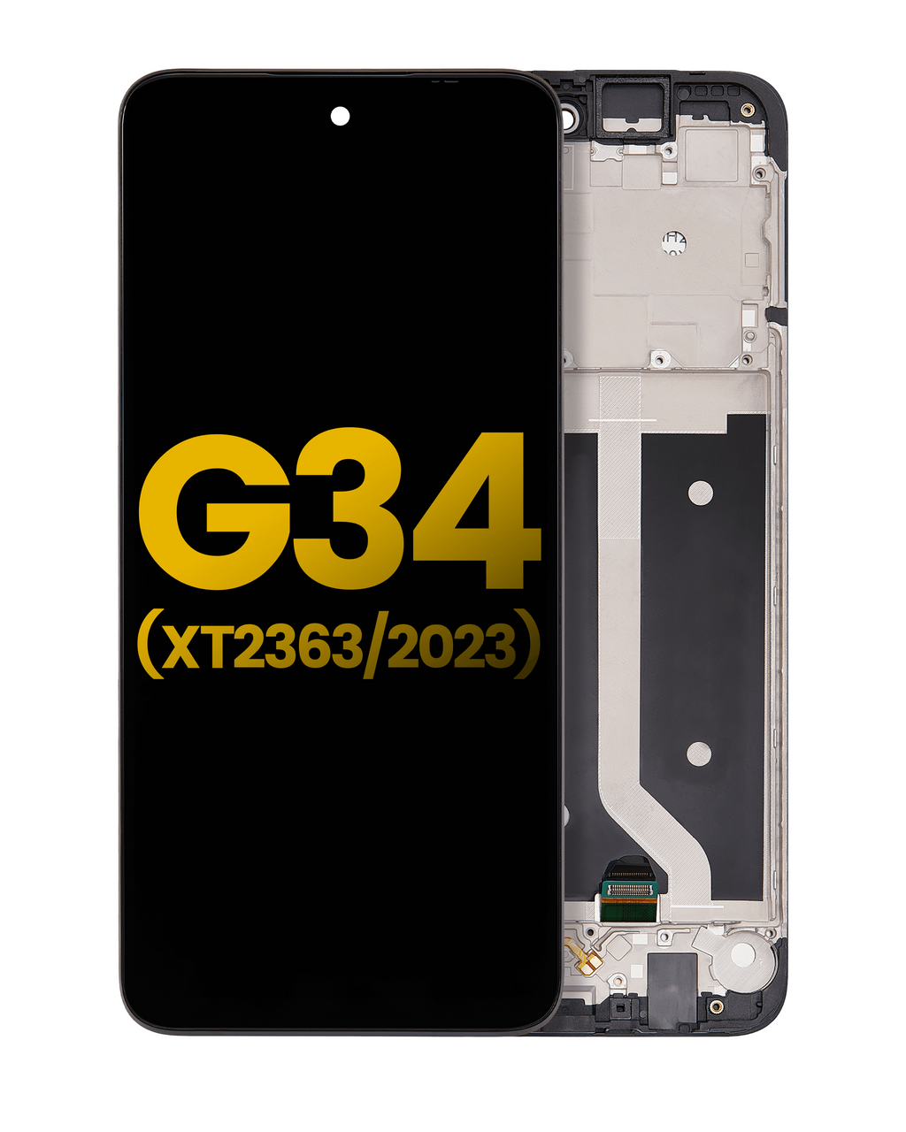 LCD-Montage mit Rahmen für Motorola Moto G34/G45 5G – Generalüberholt