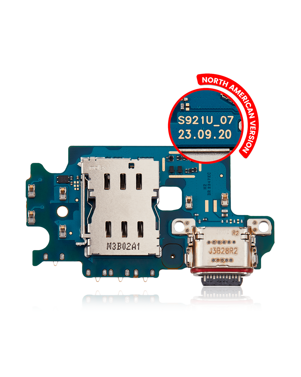 Ladeanschlussplatine mit SIM-Kartenleser Samsung Galaxy S24 US-Version Premium
