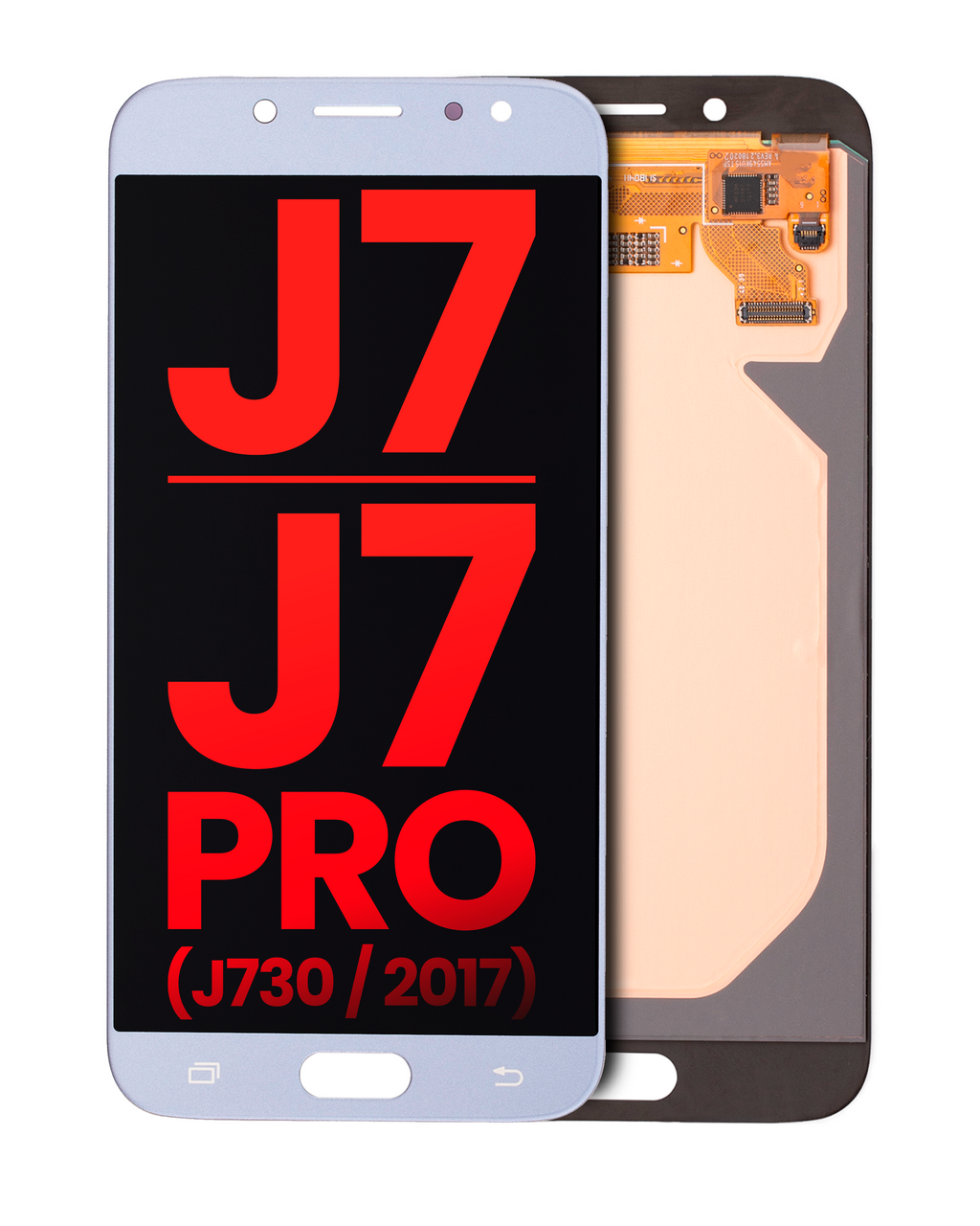 OLED-Display ohne Rahmen für Samsung J7 Pro (J730) Aftermarket Plus Blau/Grau