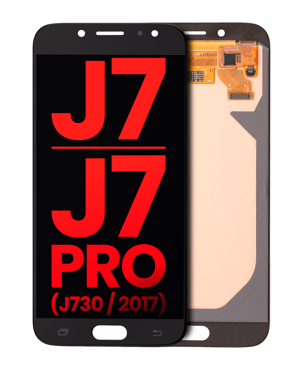 OLED-Display ohne Rahmen für Samsung J7/J7 Pro (J730) - Schwarz (Aftermarket Plu
