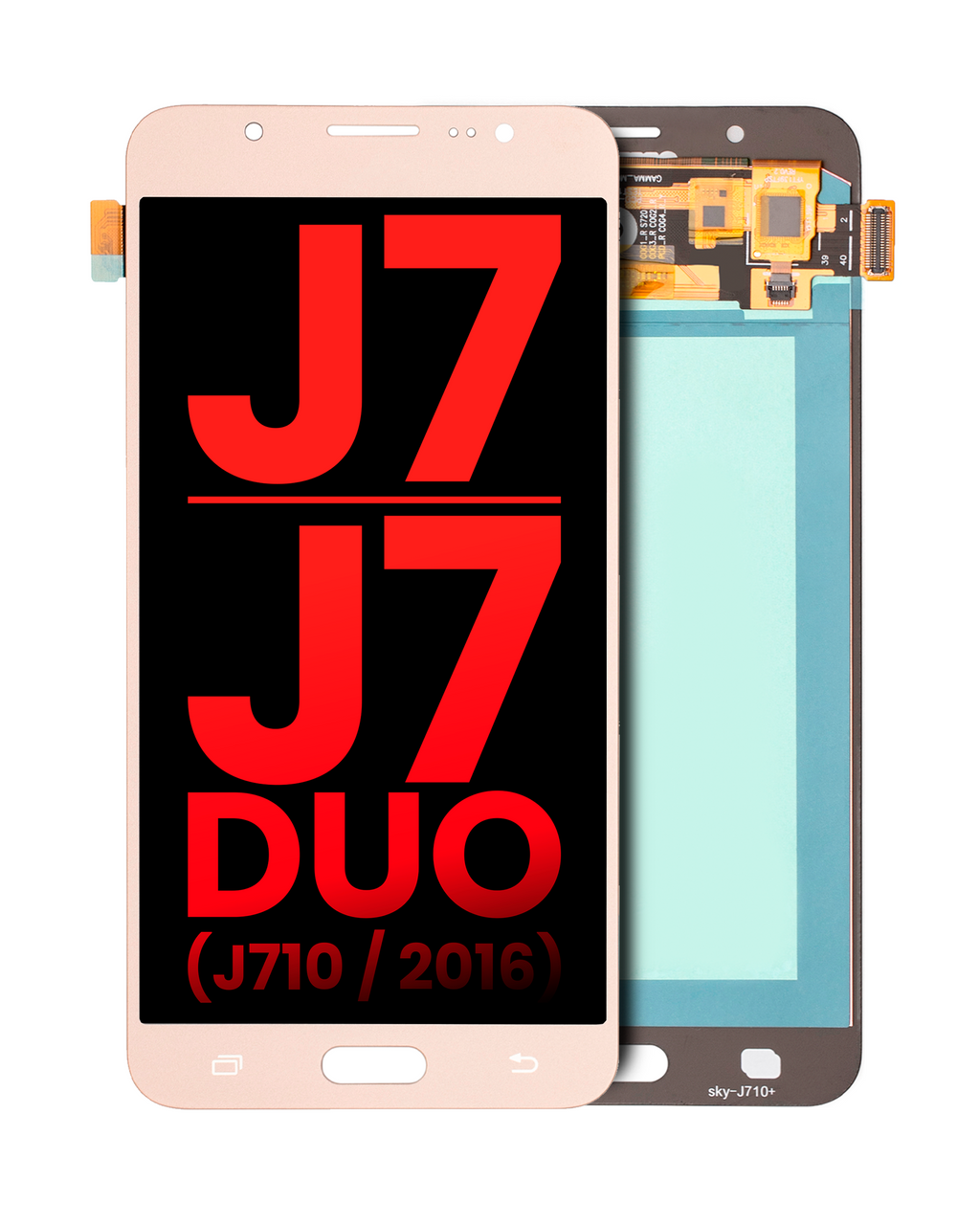 OLED-Display ohne Rahmen Samsung Galaxy J7/J7 Duo (2016) Gold Premium