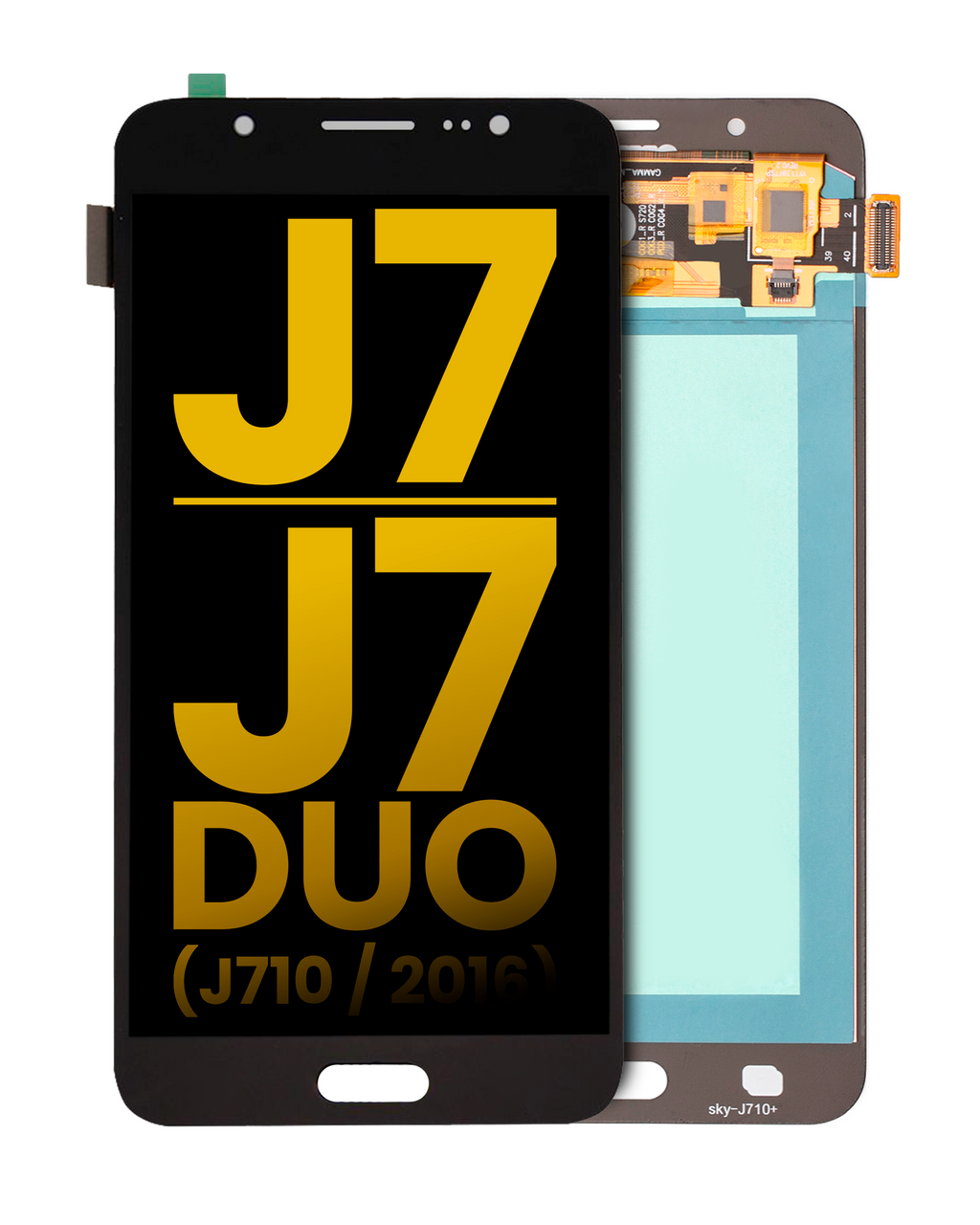 OLED Display without Frame for Samsung Galaxy J7 / J7 Duo (J710/2016) (Refurbished) (Black)