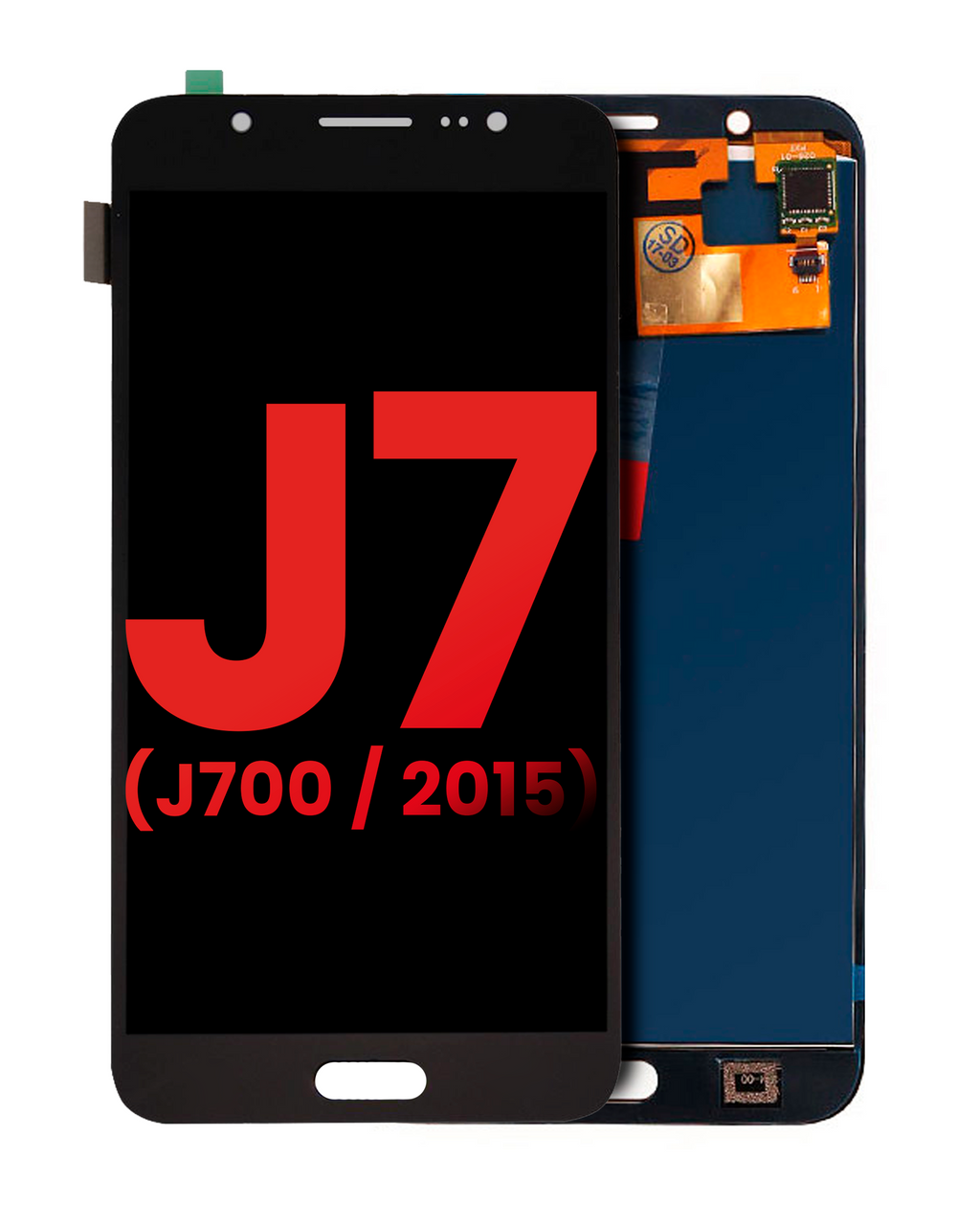 OLED-Display o. Rahmen Samsung Galaxy J7 (J700) Schwarz Aftermarket Plus