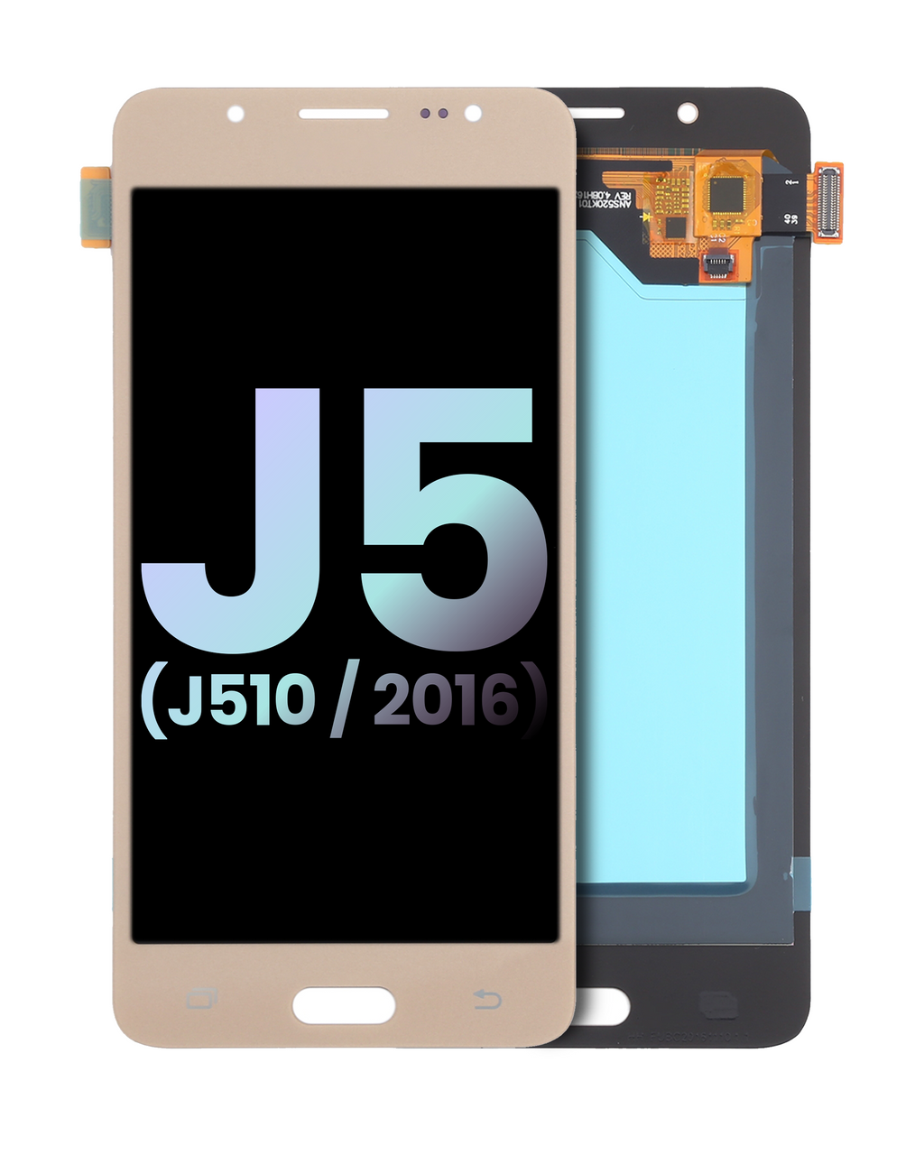 Samsung Galaxy J5 Duos (J510 / 2016) LCD-Display ohne Rahmen (Service Pack) Gold