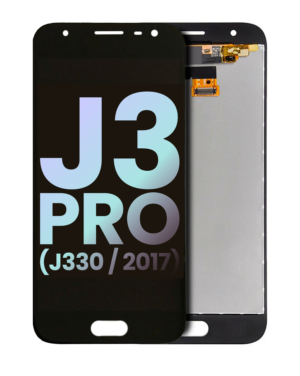 OLED-Display ohne Rahmen Samsung J3 Pro Service Pack Schwarz