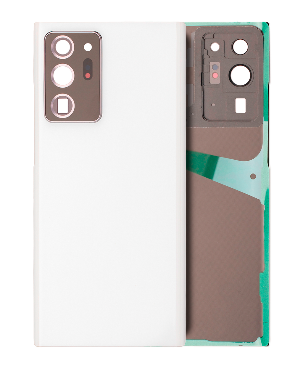 Back cover with camera lens for Samsung Galaxy Note 20 Ultra (without logo) (Aftermarket Plus) (Mystic White)