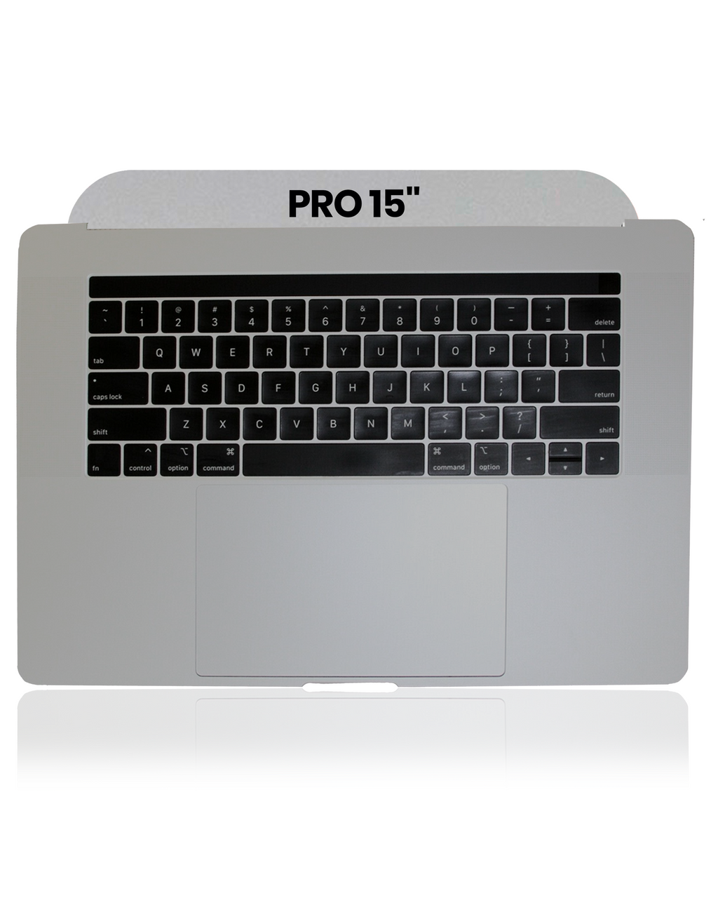 Top Case mit Keyboard (ANSI US) and Trackpad für MacBook Pro 15" A1990 (2018-2019) (gebrauchter OEM-Ausbau, Qualität B/C) (Space Grau)