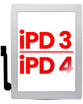 Digitizer for iPad 3 / iPad 4 (Home Button pre-installed for iPad 4) (Aftermarket Plus) (White)