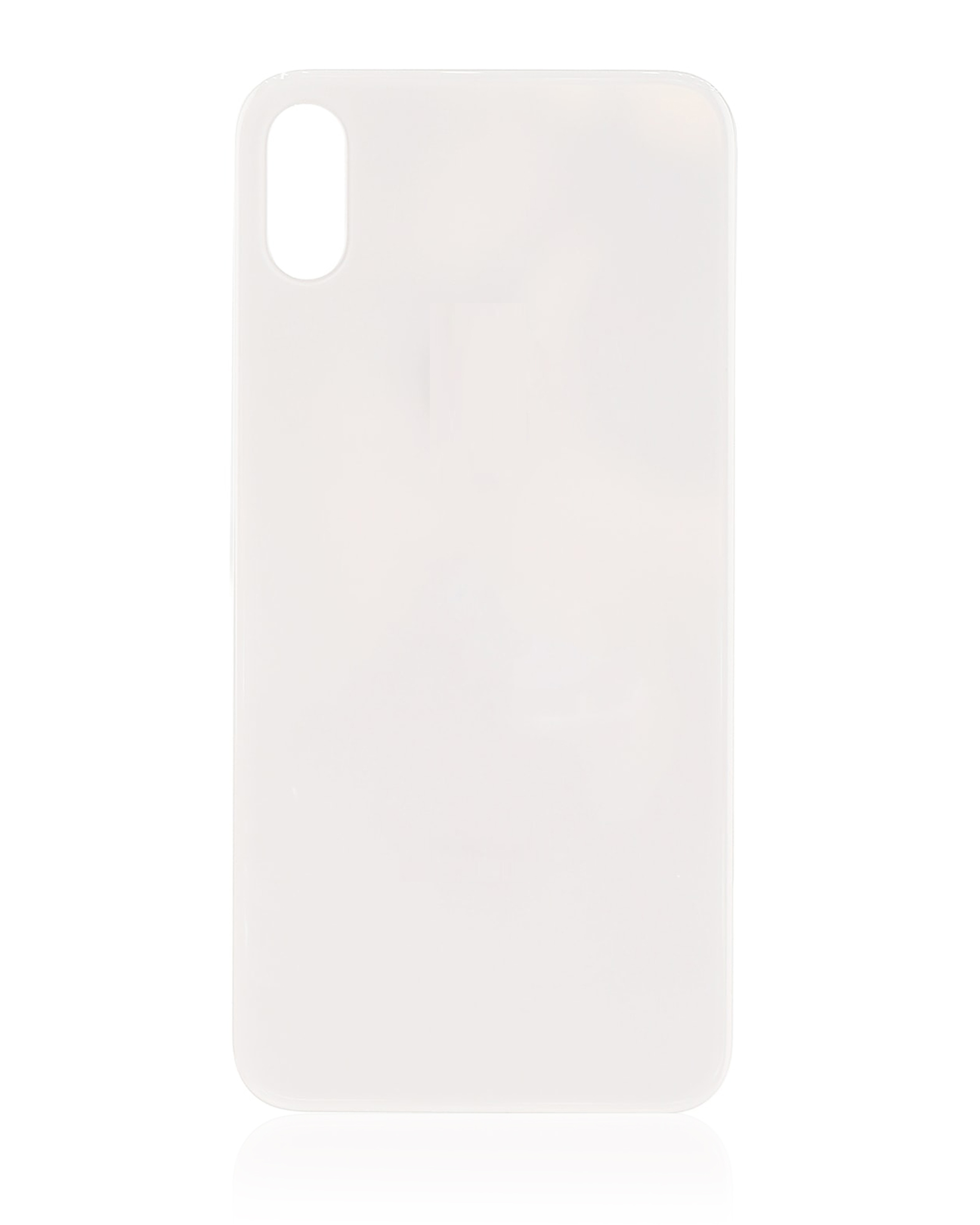 Backcover Glass für iPhone X (ohne Logo) (Silber)