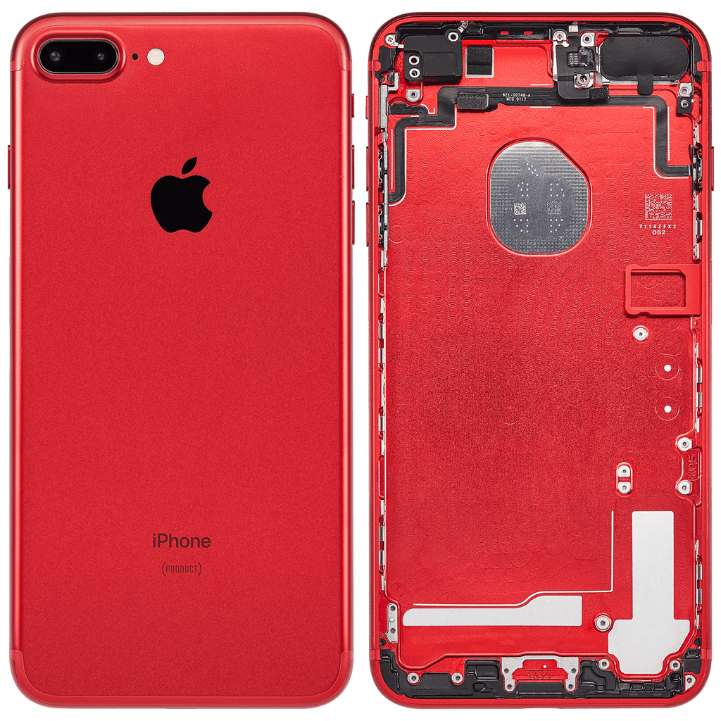 Back Cover/Frame with Pre-installed Small Parts for iPhone 7 Plus (Used OEM Disassembly, Grade A) (Red)