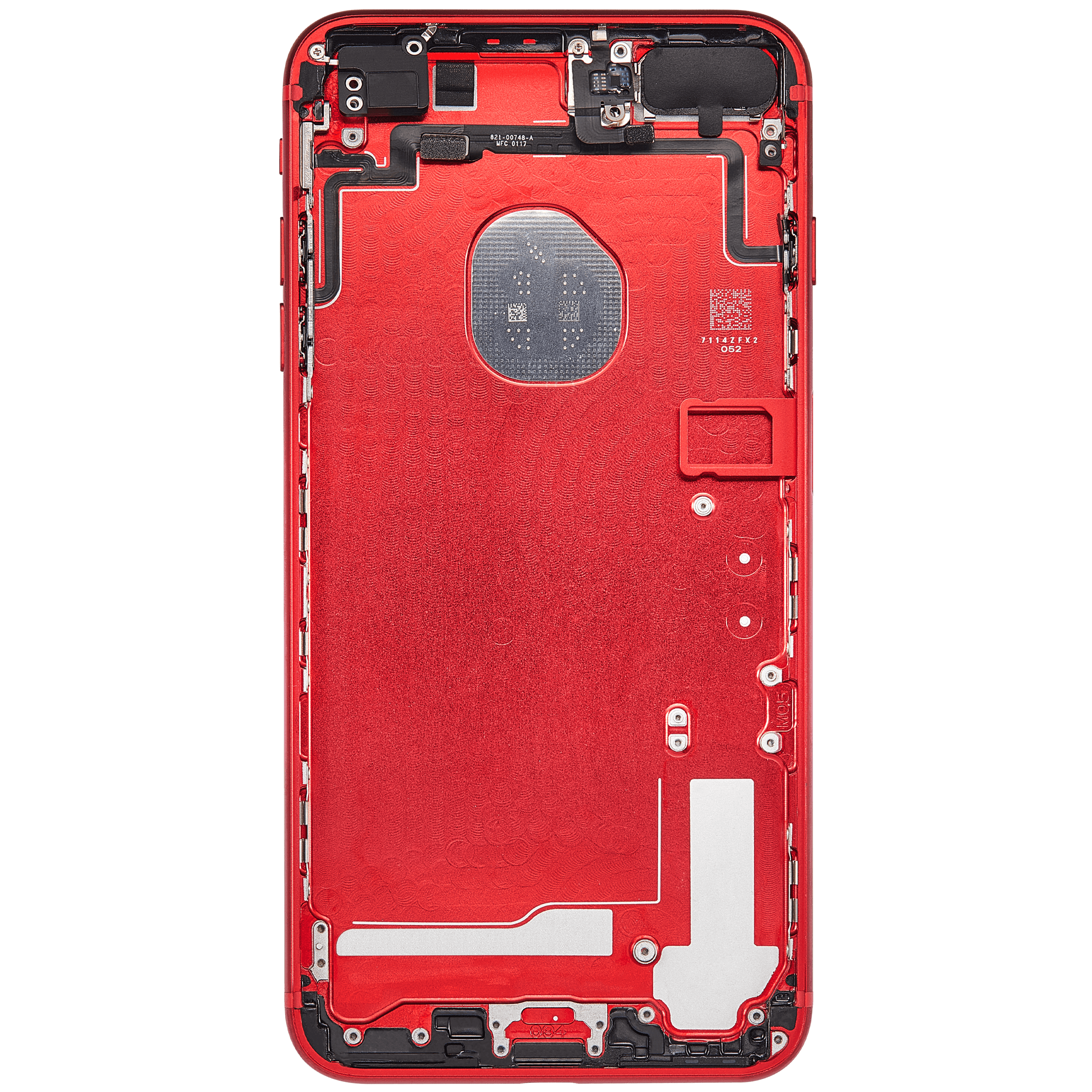 Back Cover/Frame with Pre-installed Small Parts for iPhone 7 Plus (Used OEM Disassembly, Grade A) (Red)