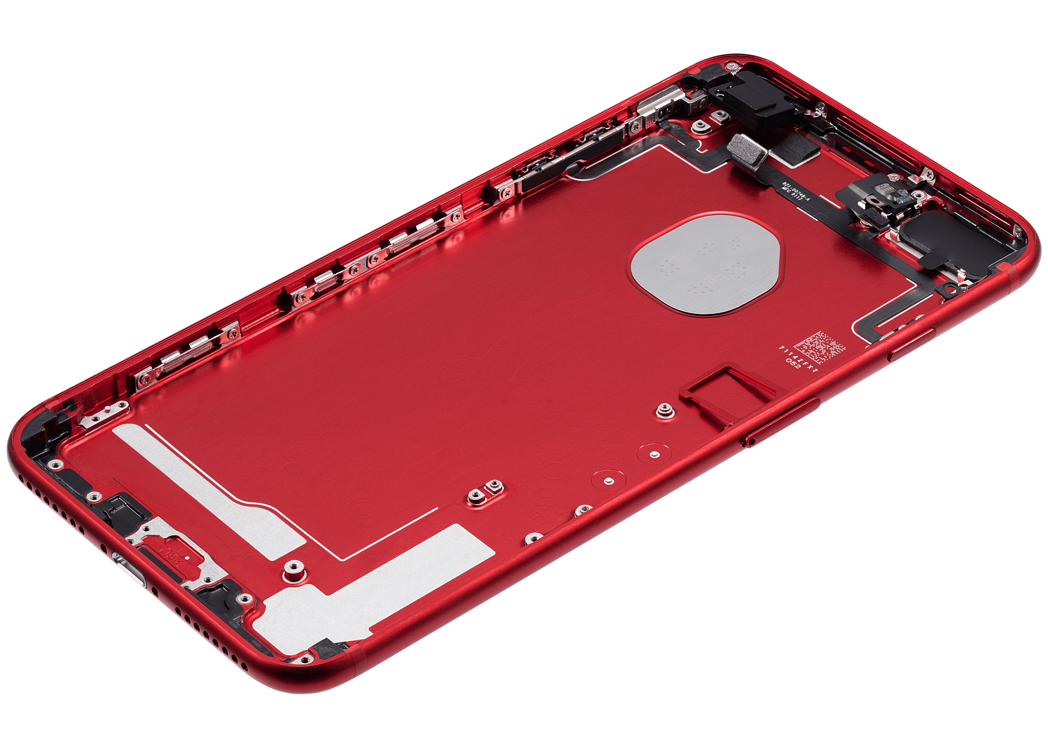 Back Cover/Frame with Pre-installed Small Parts for iPhone 7 Plus (Used OEM Disassembly, Grade A) (Red)
