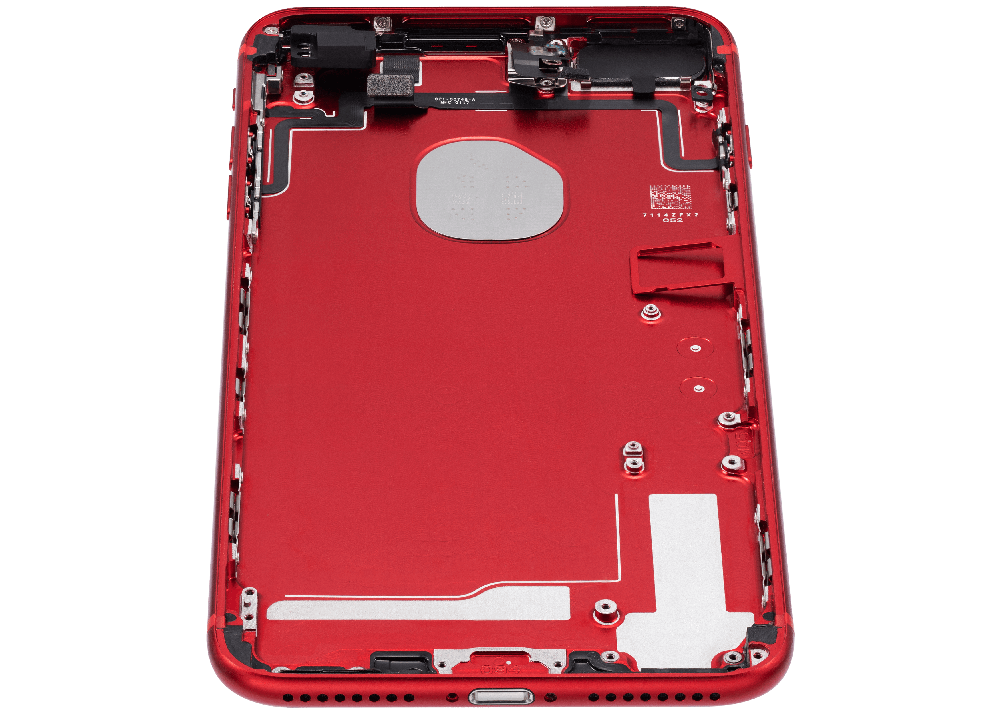 Back Cover/Frame with Pre-installed Small Parts for iPhone 7 Plus (Used OEM Disassembly, Grade A) (Red)