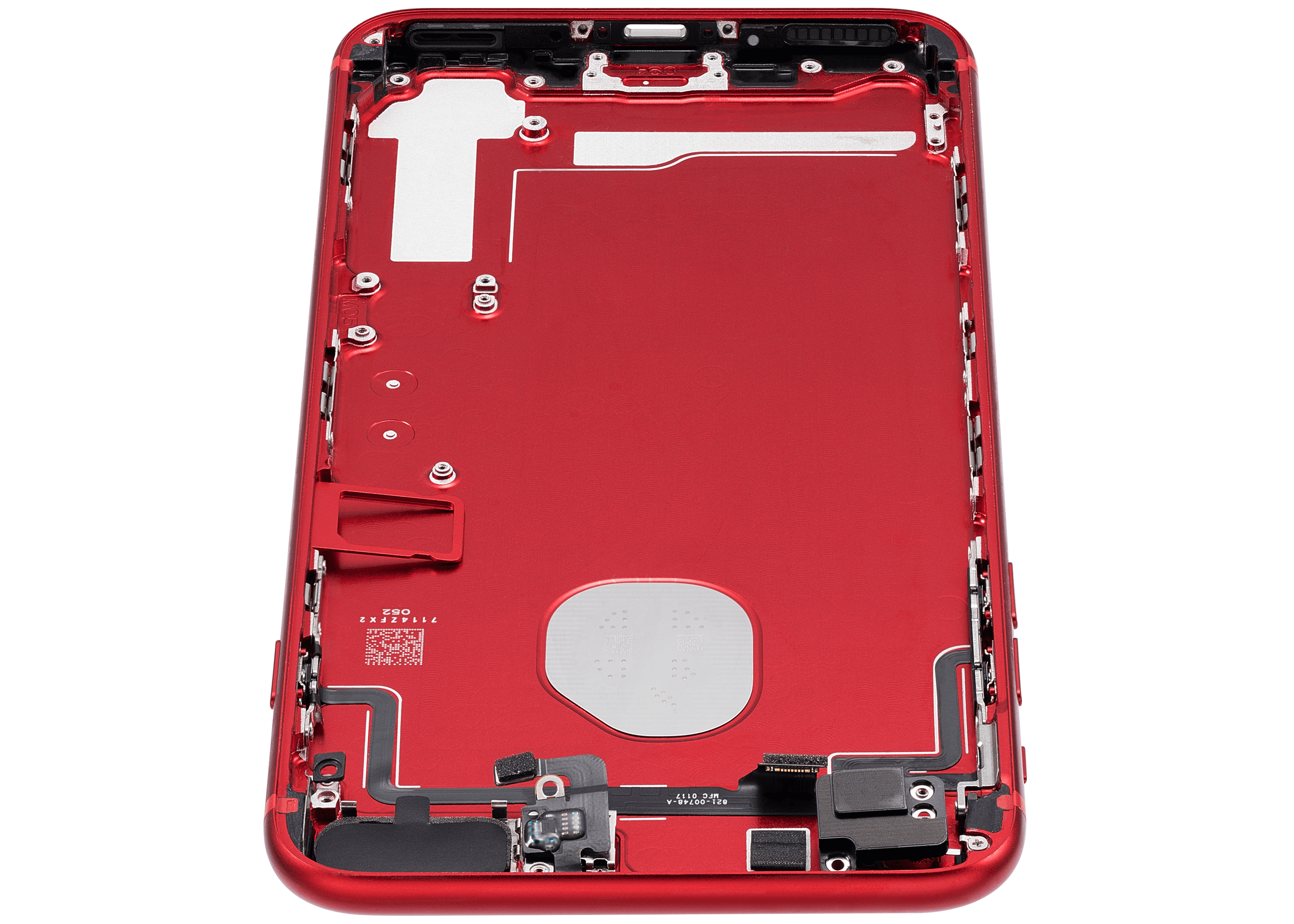 Back Cover/Frame with Pre-installed Small Parts for iPhone 7 Plus (Used OEM Disassembly, Grade A) (Red)