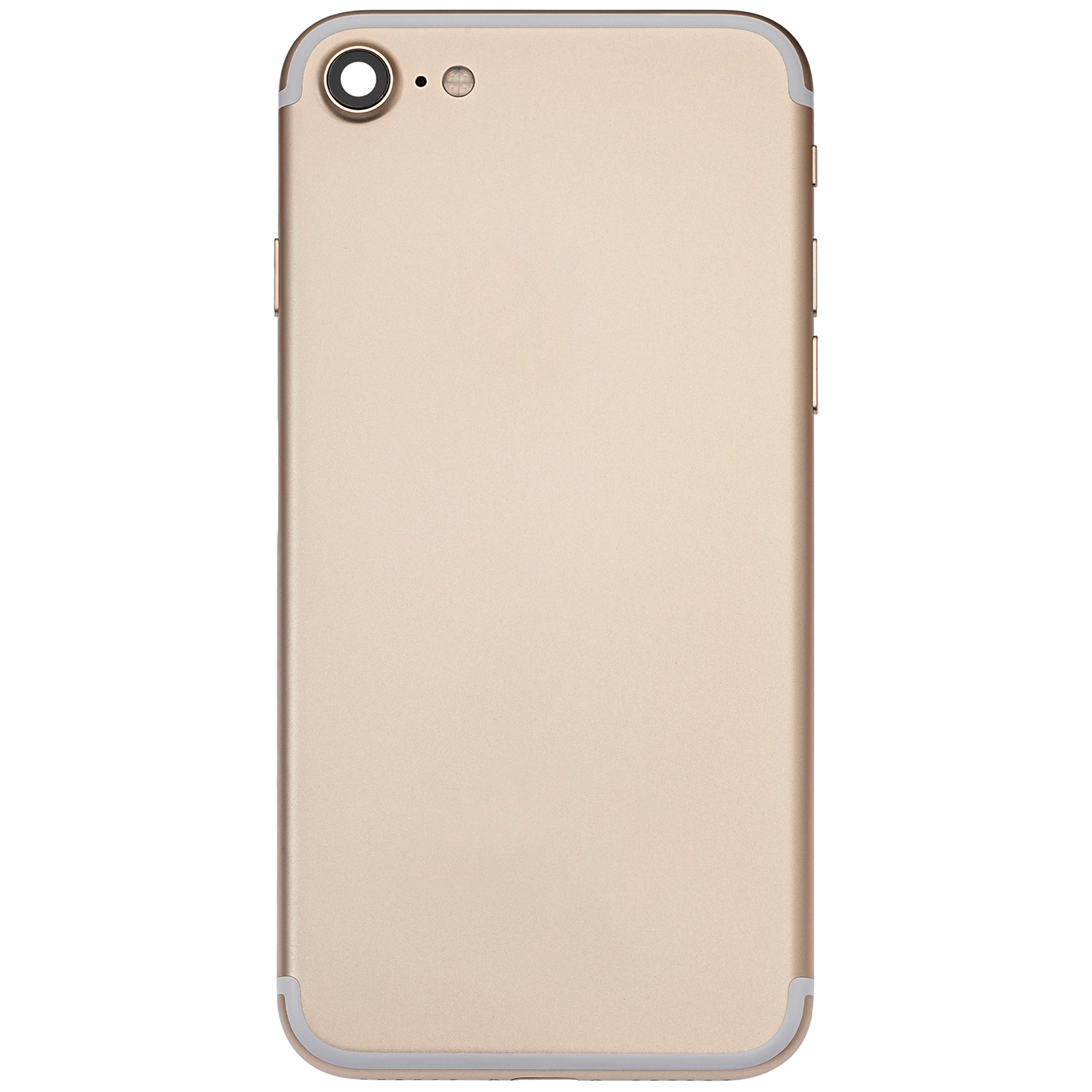 Back cover/frame with pre-assembled small parts for iPhone 7 (used OEM removal, Quality A, Gold)