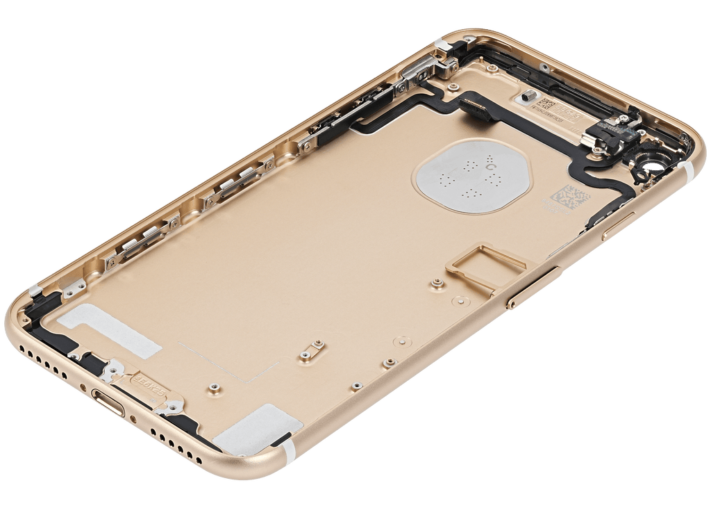 Back cover/frame with pre-assembled small parts for iPhone 7 (used OEM removal, Quality A, Gold)