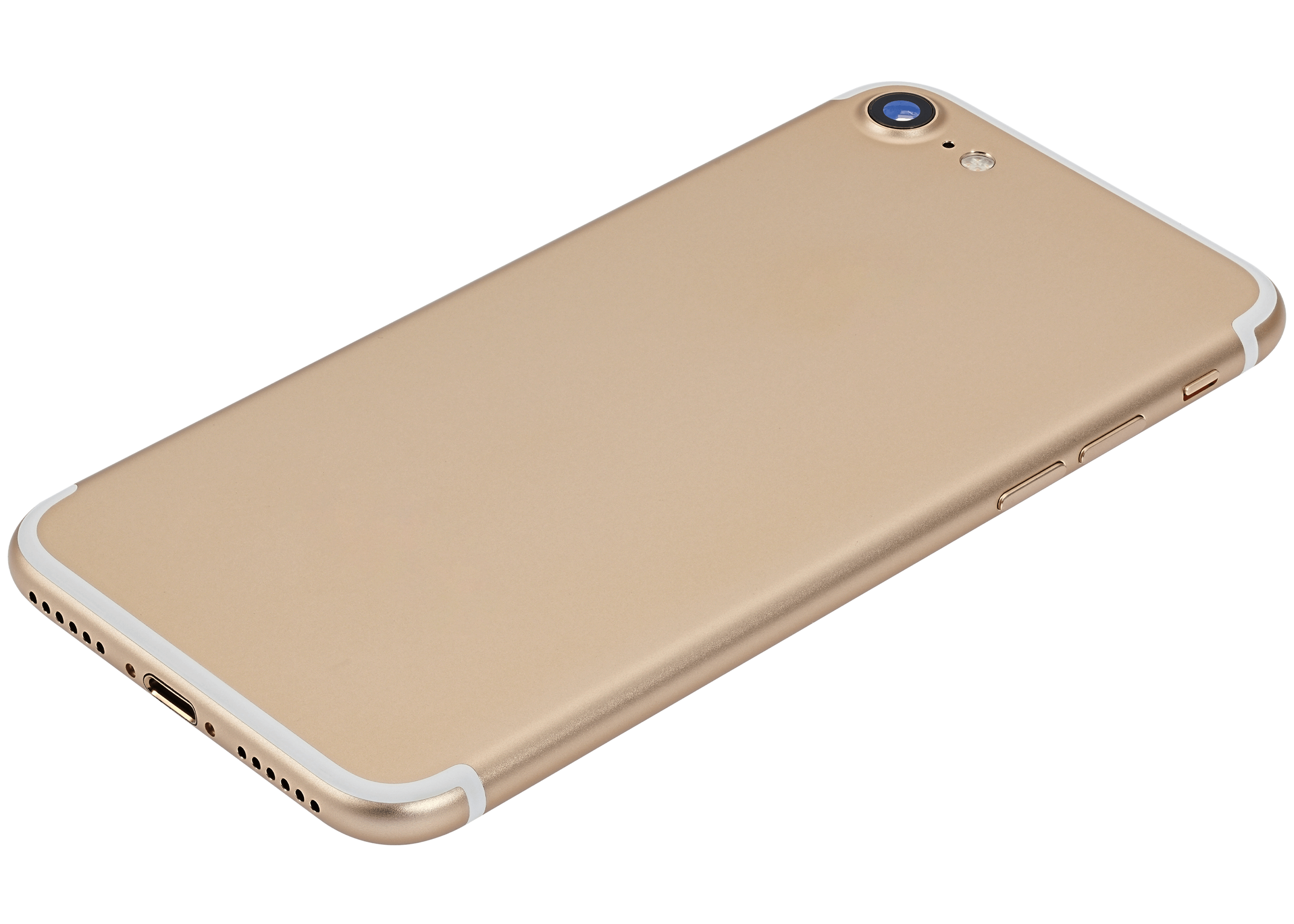 Back cover/frame with pre-assembled small parts for iPhone 7 (used OEM removal, Quality A, Gold)