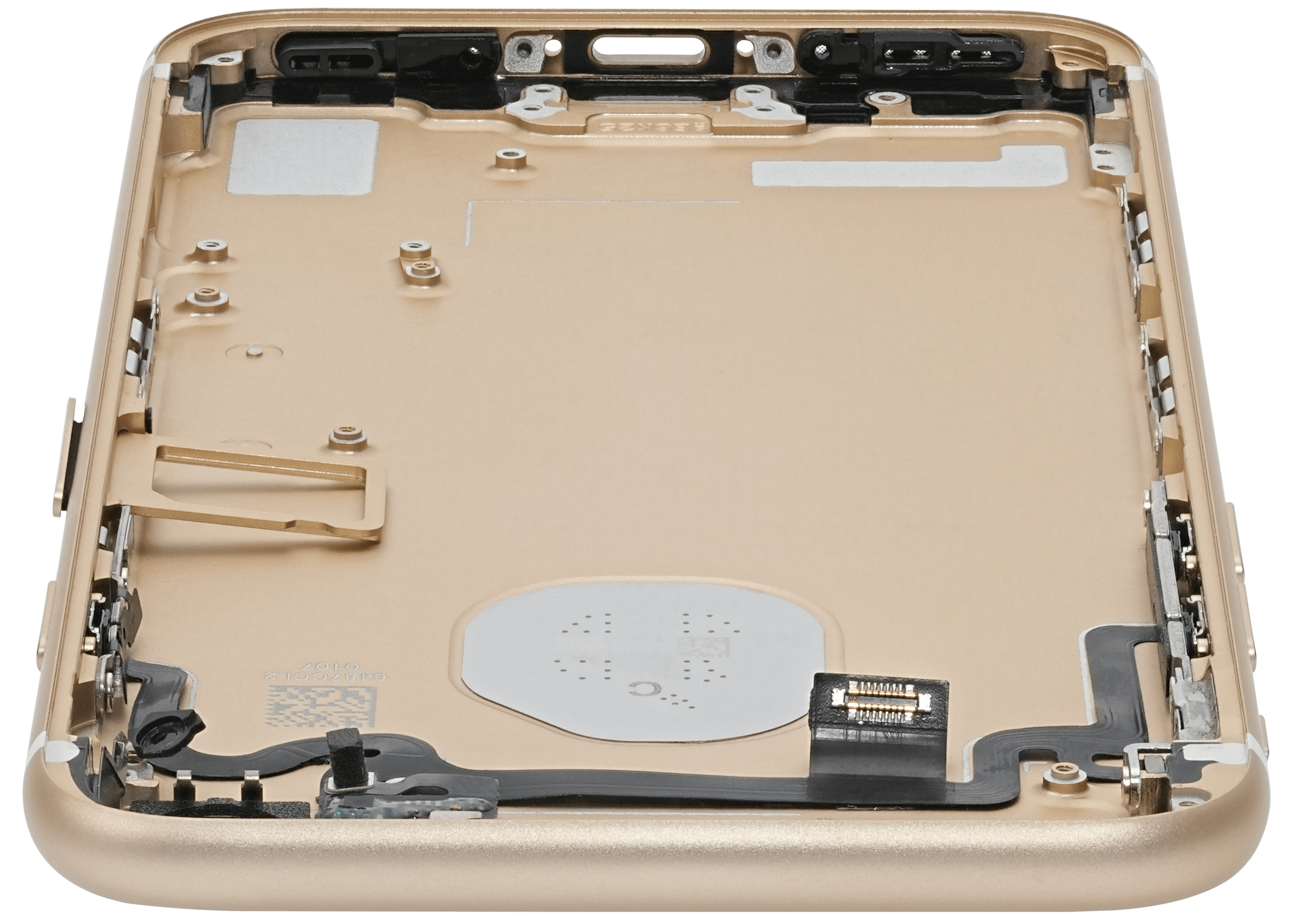 Back cover/frame with pre-assembled small parts for iPhone 7 (used OEM removal, Quality A, Gold)