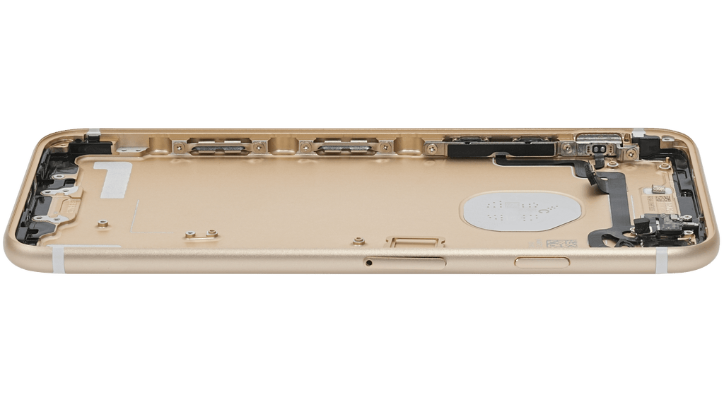 Back cover/frame with pre-assembled small parts for iPhone 7 (used OEM removal, Quality A, Gold)