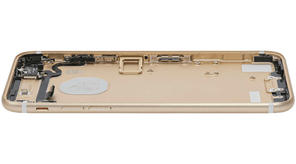 Back cover/frame with pre-assembled small parts for iPhone 7 (used OEM removal, Quality A, Gold)