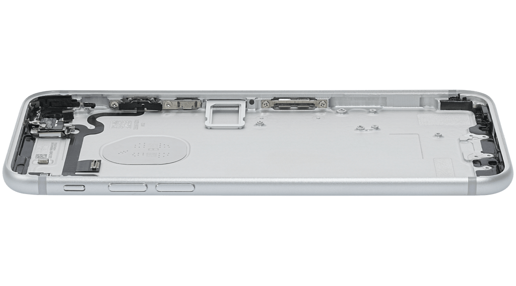 Back Cover/Frame with pre-installed small parts for iPhone 7 (used OEM removal, Grade A) (Silver)