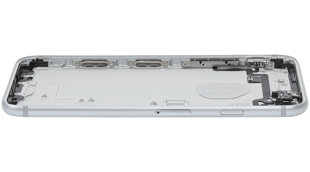 Back Cover/Frame with pre-installed small parts for iPhone 7 (used OEM removal, Grade A) (Silver)