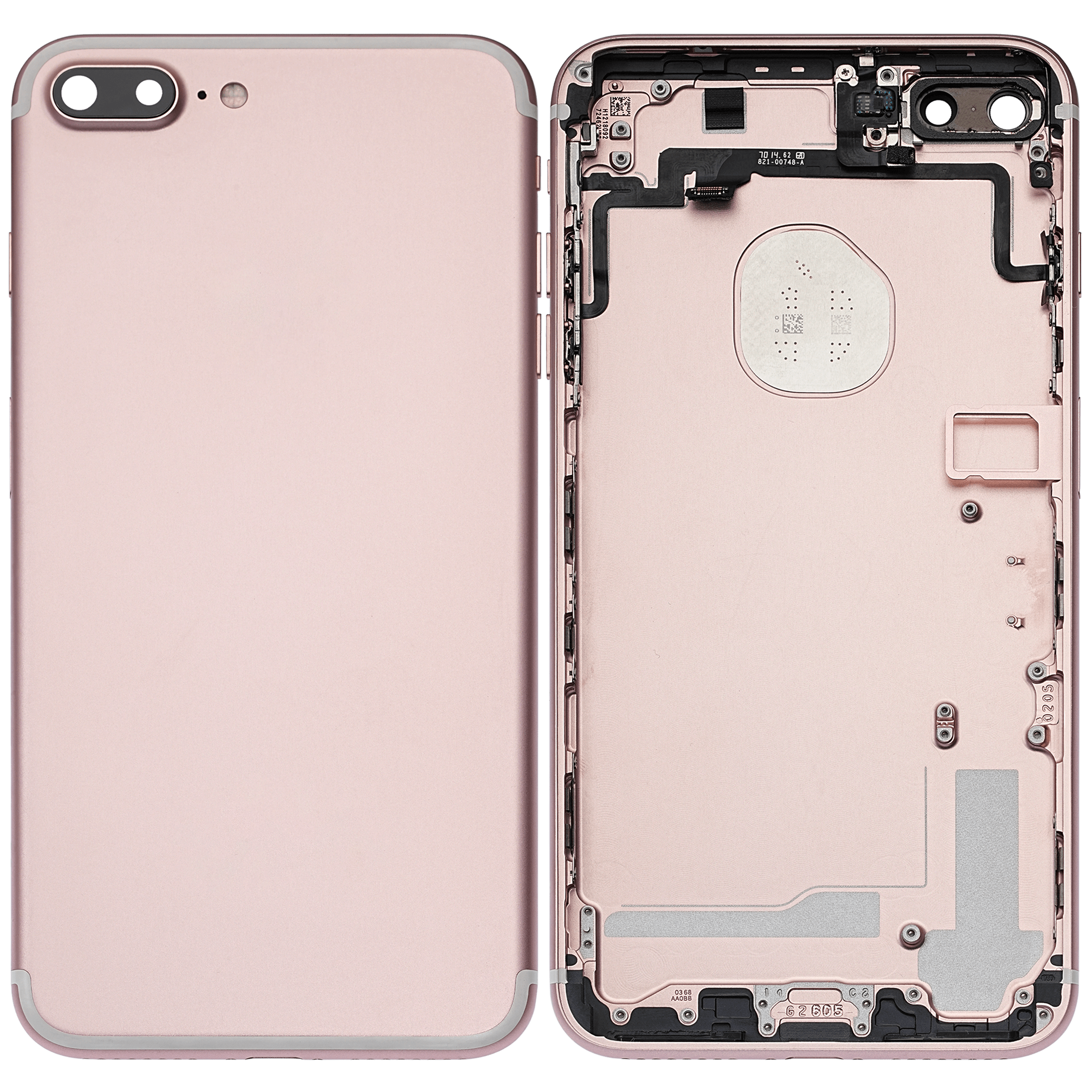 Back Cover/Frame with Pre-Installed Small Parts for iPhone 7 Plus (Used OEM Disassembly, Quality A) (Rose Gold)