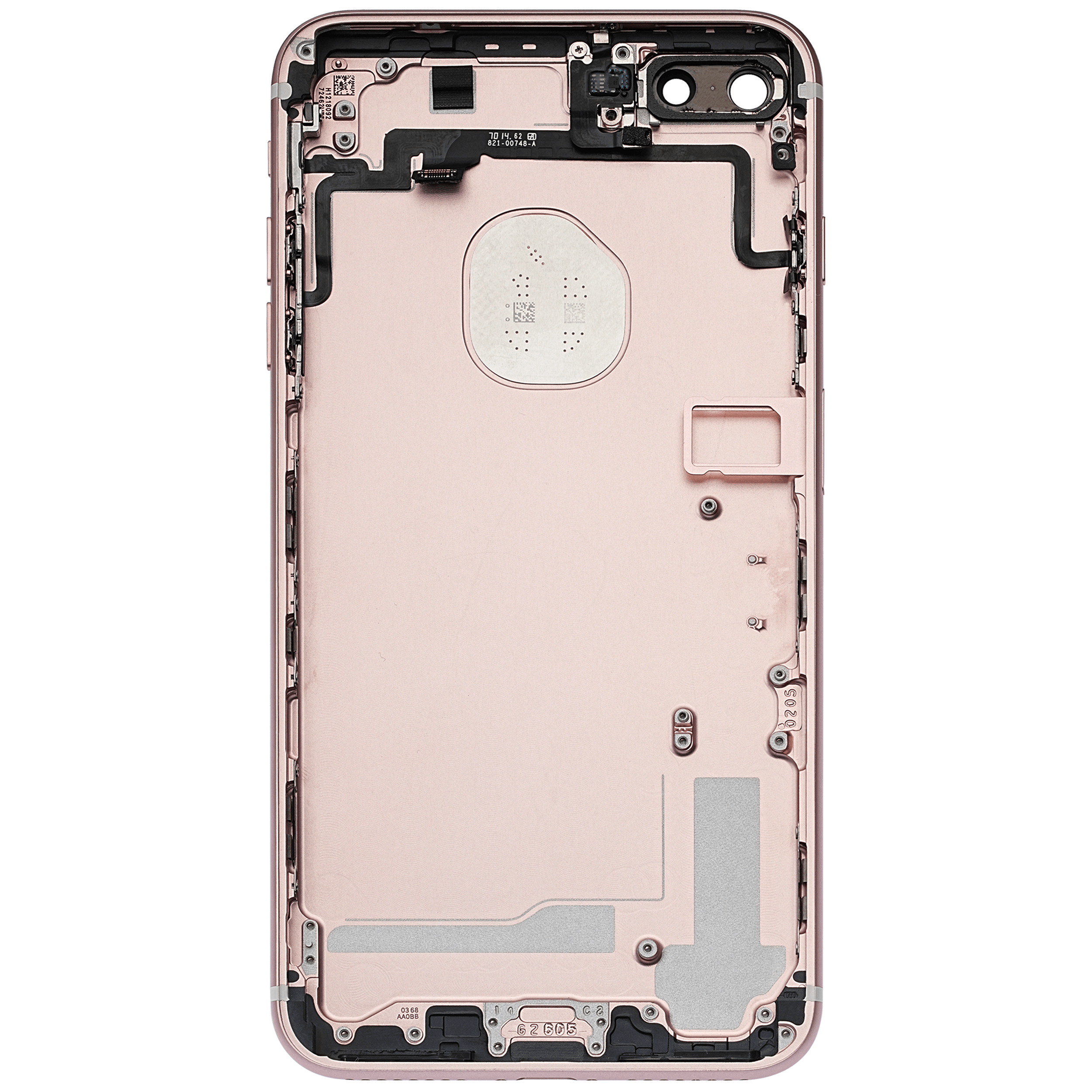 Back Cover/Frame with Pre-Installed Small Parts for iPhone 7 Plus (Used OEM Disassembly, Quality A) (Rose Gold)
