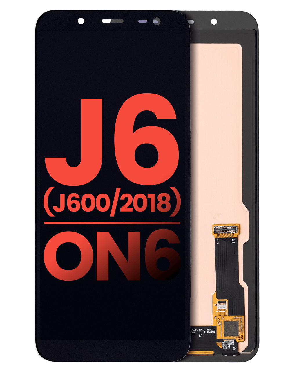 OLED-Modul ohne Rahmen für Samsung Galaxy J6/On6 Schwarz Aftermarket Plus