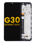 LCD Display with Frame for Motorola Moto G30 (XT2129 / 2021) (Refurbished) (Phantom Black)