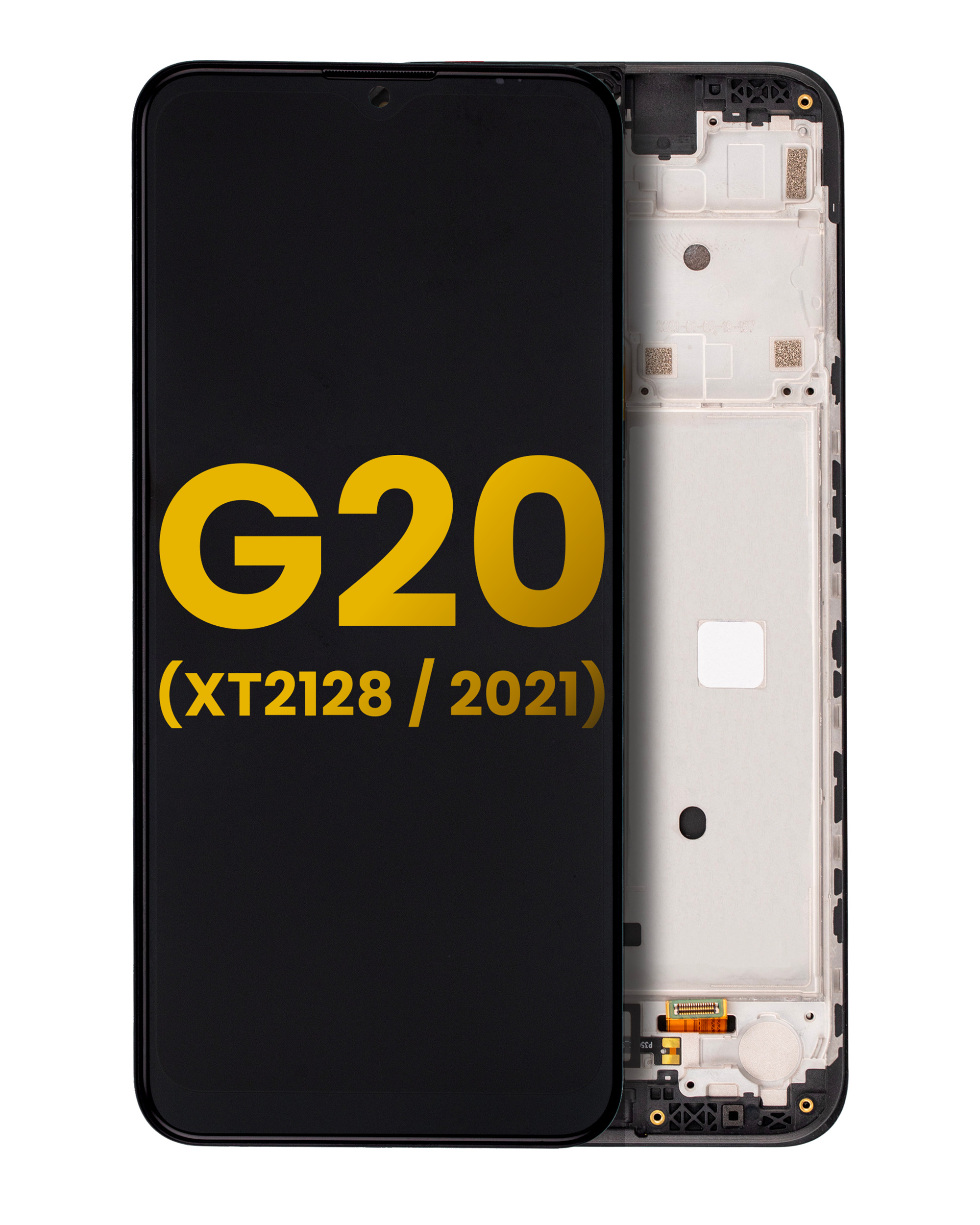 LCD-Display mit Rahmen für Motorola Moto G20 generalüberholt schwarz