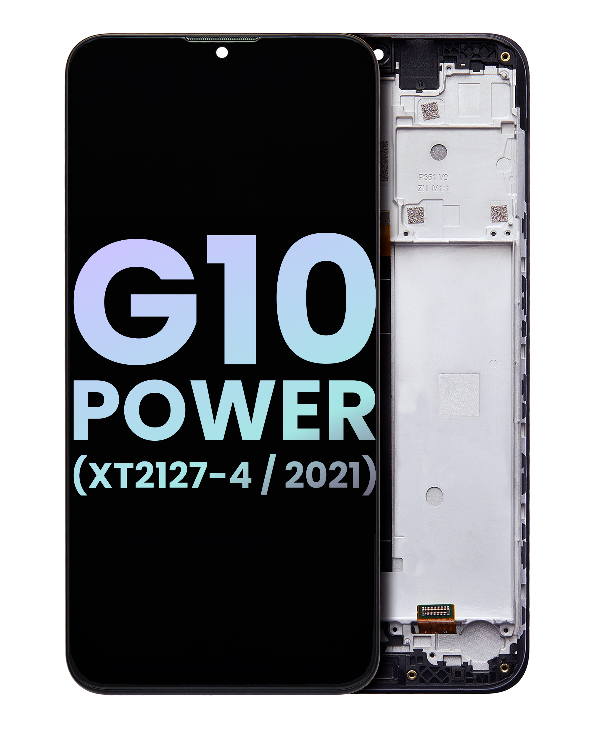 LCD-Display mit Rahmen für Motorola Moto G10 Power OEM (Alle Farben)
