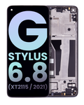 LCD Display with Frame for Motorola Moto G Stylus 6.8" (XT2115 / 2021) Original OEM (Aurora Black)
