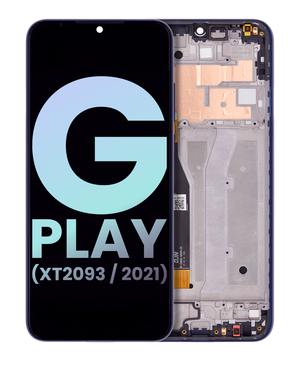 Original LCD Display with Frame for Motorola Moto G Play (XT2093 / 2021) – Misty Blue